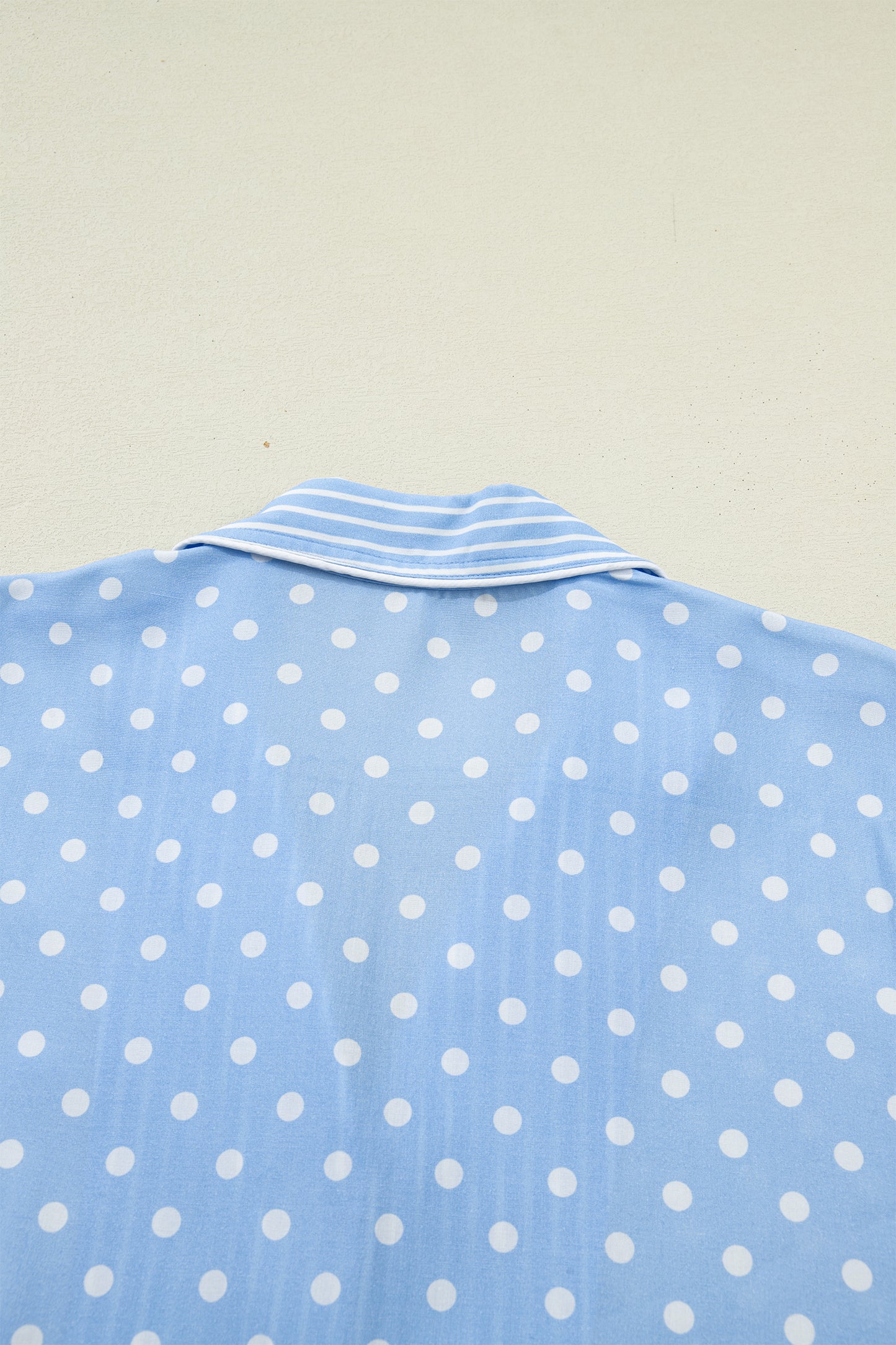 Sky Blue Dotted Print Soft Short Pajama Set-Loungewear & Sleepwear/Sleepwear-[Adult]-[Female]-2022 Online Blue Zone Planet