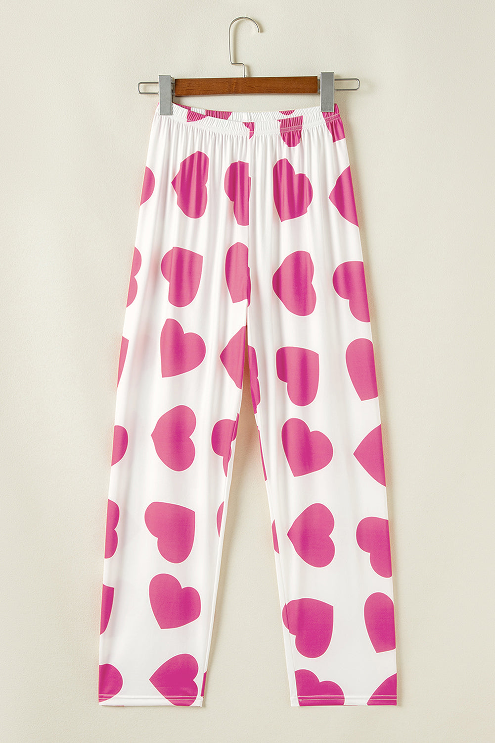 Pink Ruffled Tank Top And Heart Print Pants Lounge Set-Loungewear & Sleepwear/Loungewear-[Adult]-[Female]-2022 Online Blue Zone Planet