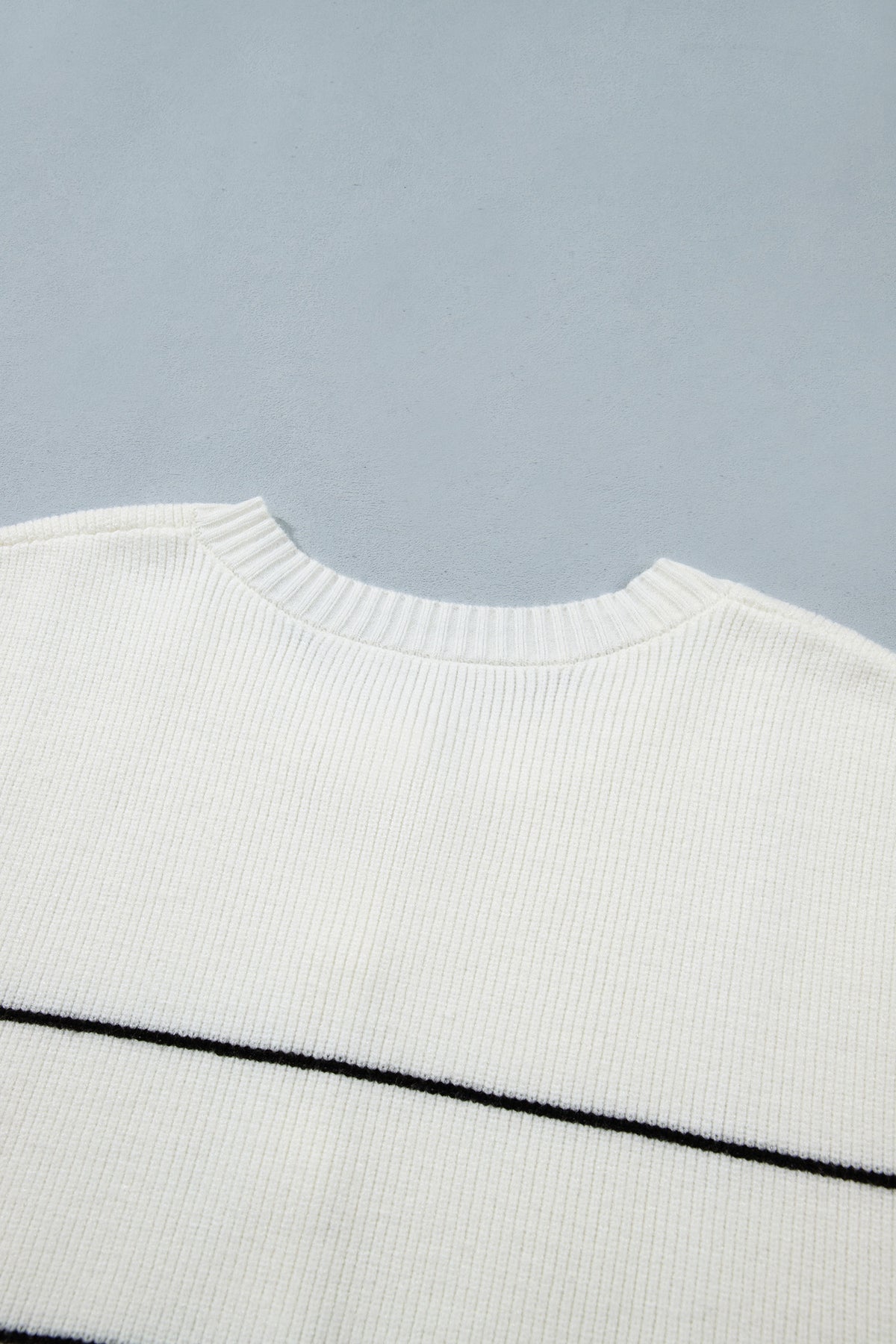 White Stripe Short Sleeve Button Front Shift Cardigan-Sweaters & Cardigans/Cardigans-[Adult]-[Female]-2022 Online Blue Zone Planet
