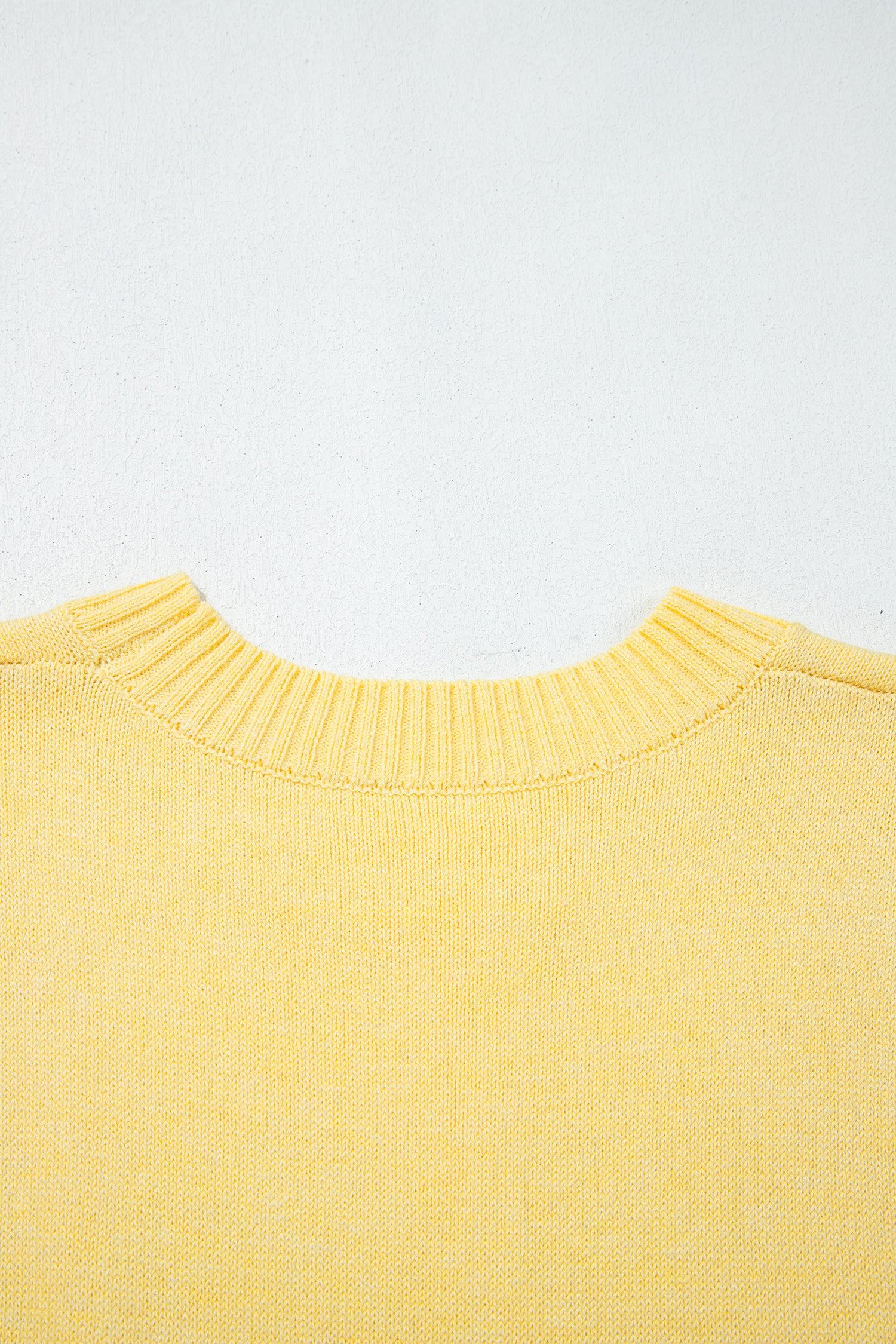Yellow Cream Large Armhole Side Slit Loose Sweater Vest-TOPS / DRESSES-[Adult]-[Female]-2022 Online Blue Zone Planet