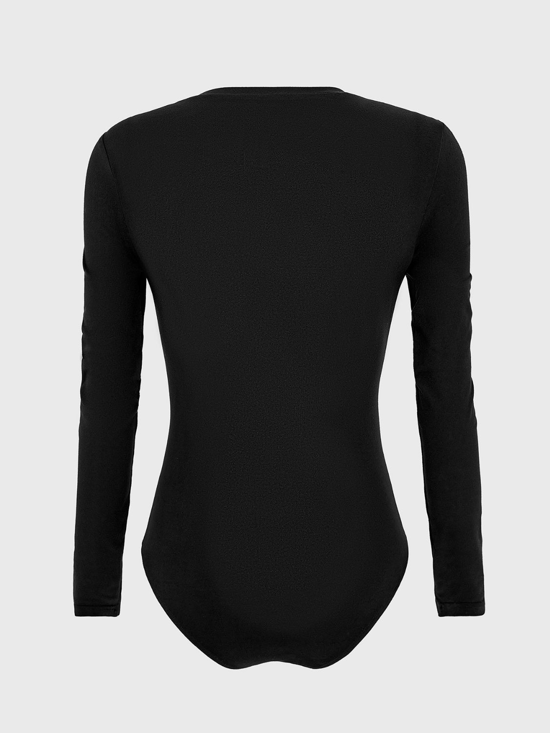 Round Neck Long Sleeve Bodysuit-TOPS / DRESSES-[Adult]-[Female]-2022 Online Blue Zone Planet