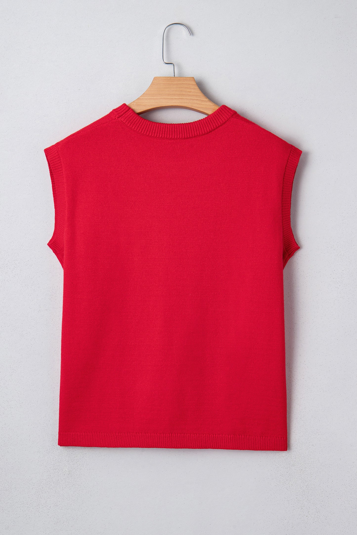 Fiery Red Yeehaw Embroidered Letter Loose Short Sleeve Sweater-TOPS / DRESSES-[Adult]-[Female]-2022 Online Blue Zone Planet