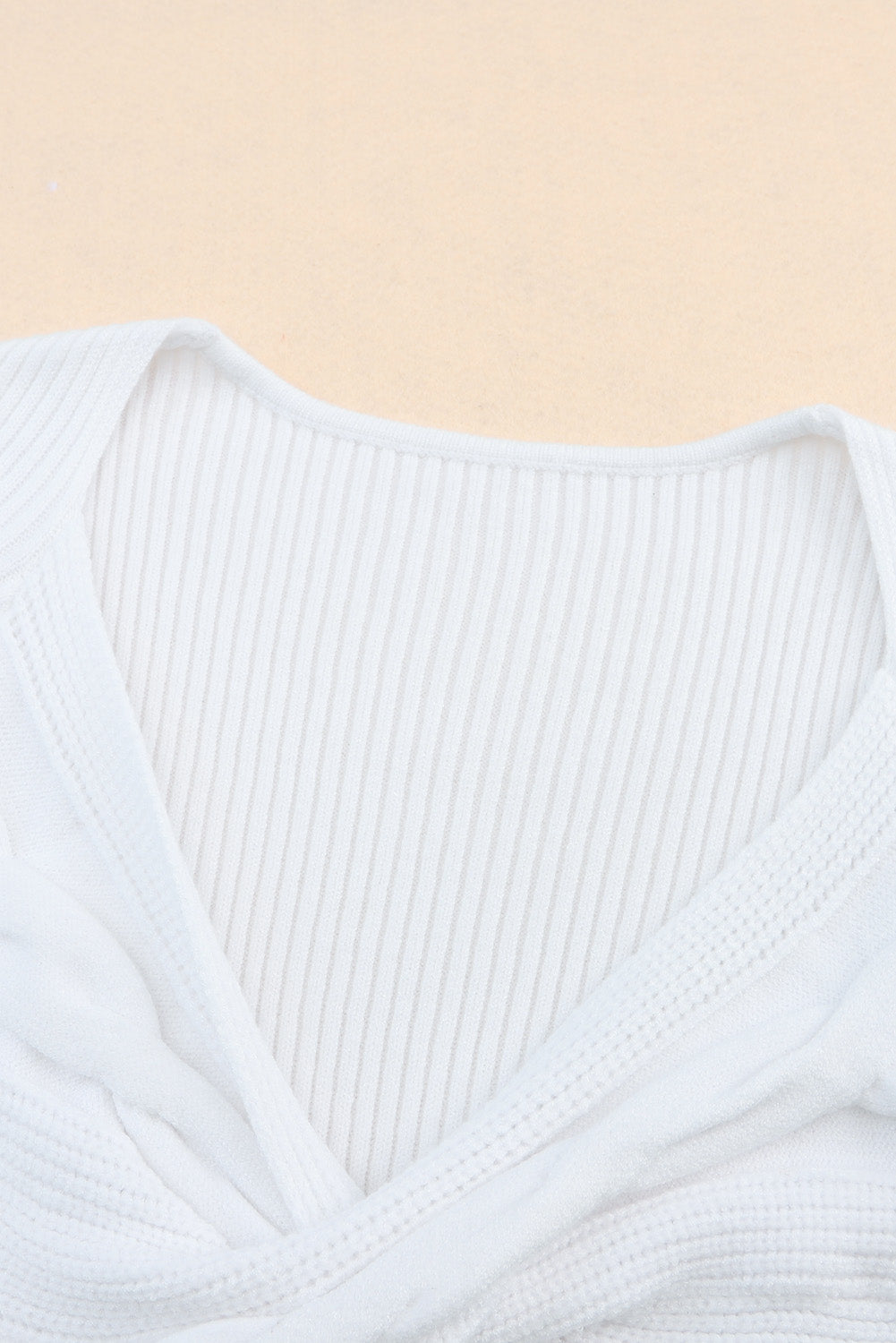 Crisscross V Neck Long Sleeve Knit Top-TOPS / DRESSES-[Adult]-[Female]-2022 Online Blue Zone Planet