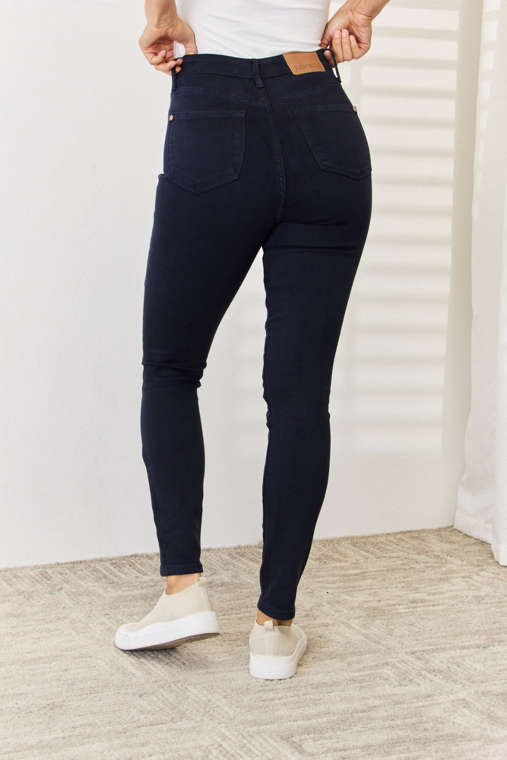 Judy Blue Full Size Garment Dyed Tummy Control Skinny Jeans-BOTTOM SIZES SMALL MEDIUM LARGE-[Adult]-[Female]-2022 Online Blue Zone Planet