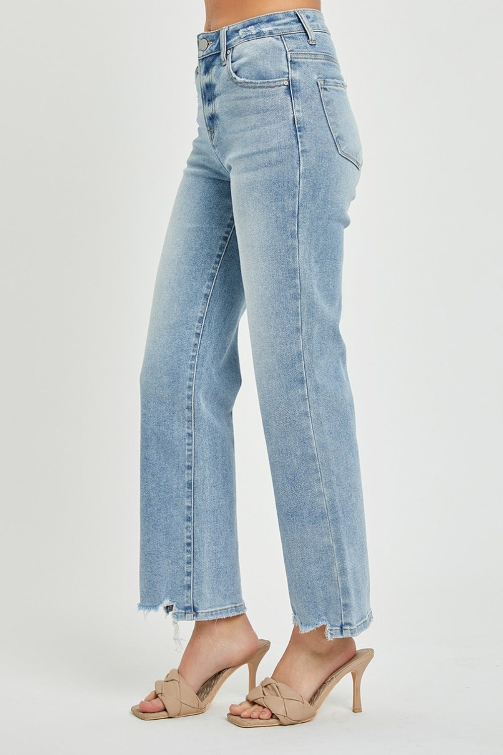 RISEN Full Size High Rise Straight Jeans-BOTTOMS SIZES SMALL MEDIUM LARGE-[Adult]-[Female]-2022 Online Blue Zone Planet