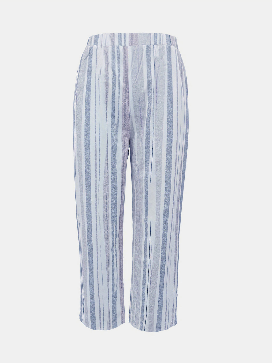 Blue Zone Planet | Striped Pants with Pockets-BOTTOMS SIZES SMALL MEDIUM LARGE-[Adult]-[Female]-2022 Online Blue Zone Planet