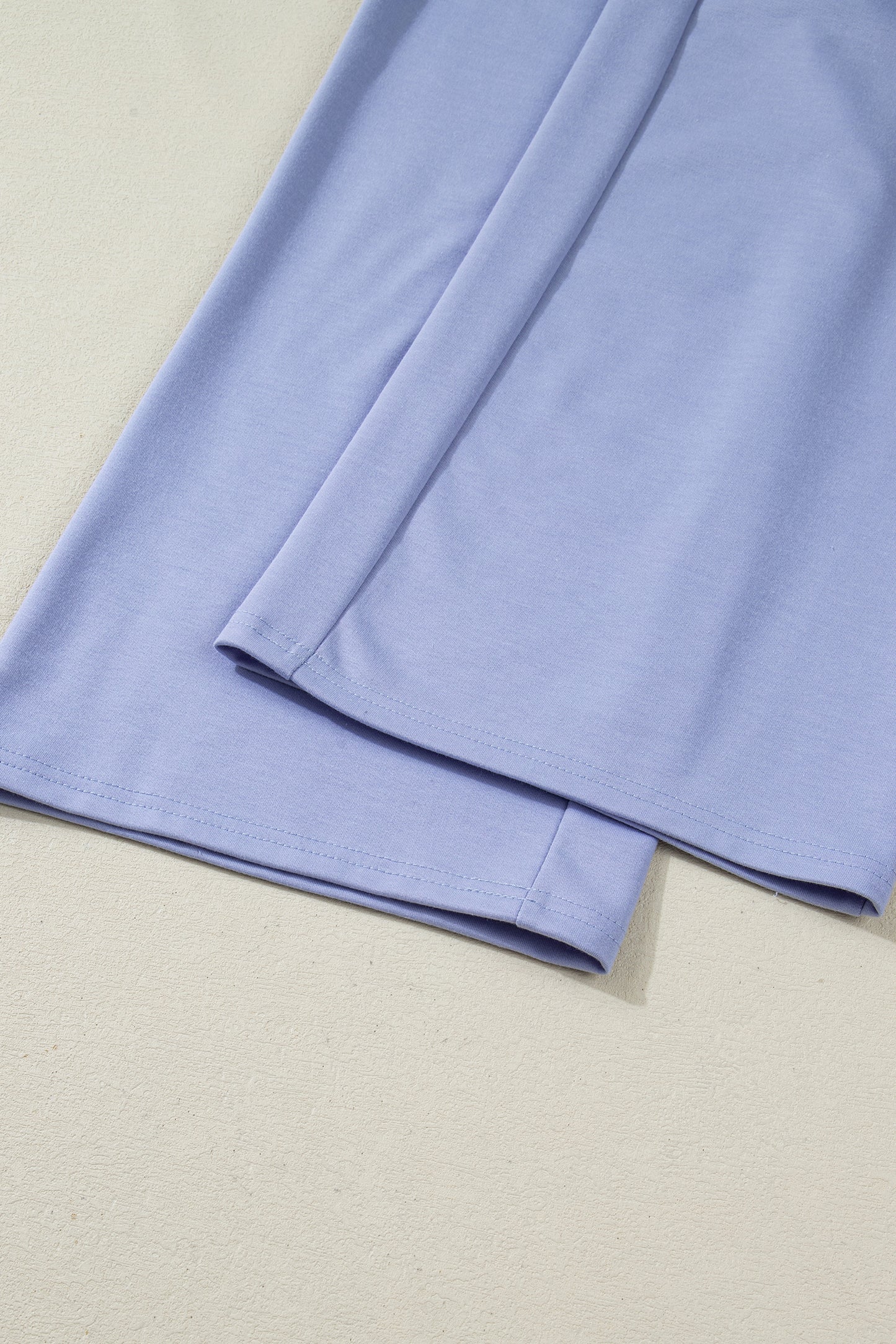 Beau Blue Flounce Long Sleeve Top Drawstring Pants Contrast Velvet Bow Knot 2pcs Lounge Set-Loungewear & Sleepwear/Loungewear-[Adult]-[Female]-2022 Online Blue Zone Planet