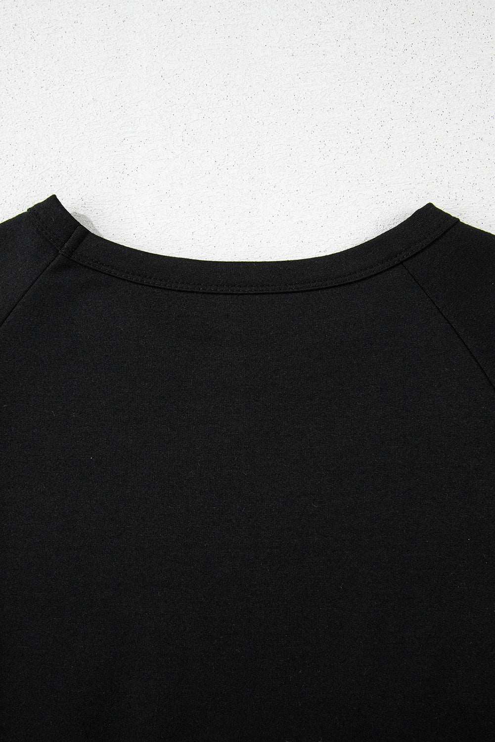 Black Striped Patch Front Casual Tee-Tops/Tops & Tees-[Adult]-[Female]-2022 Online Blue Zone Planet