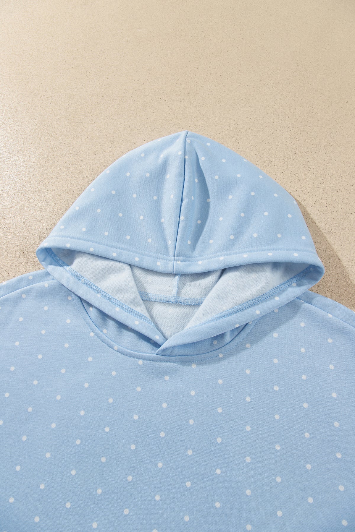 Pink Polka Dot Printed Oversized Hoodie Casual Shorts 2pcs Set-Tops / Dresses-[Adult]-[Female]-2022 Online Blue Zone Planet
