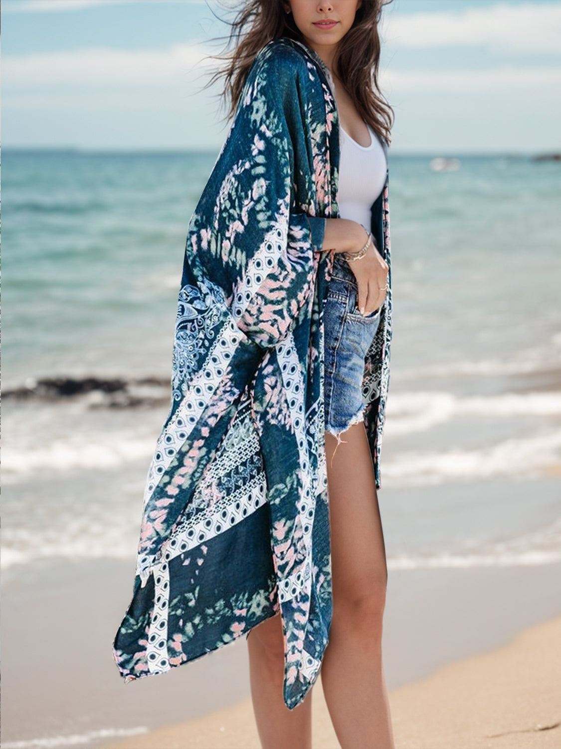 Blue Zone Planet | Printed Open Front Cover-Up-TOPS / DRESSES-[Adult]-[Female]-2022 Online Blue Zone Planet