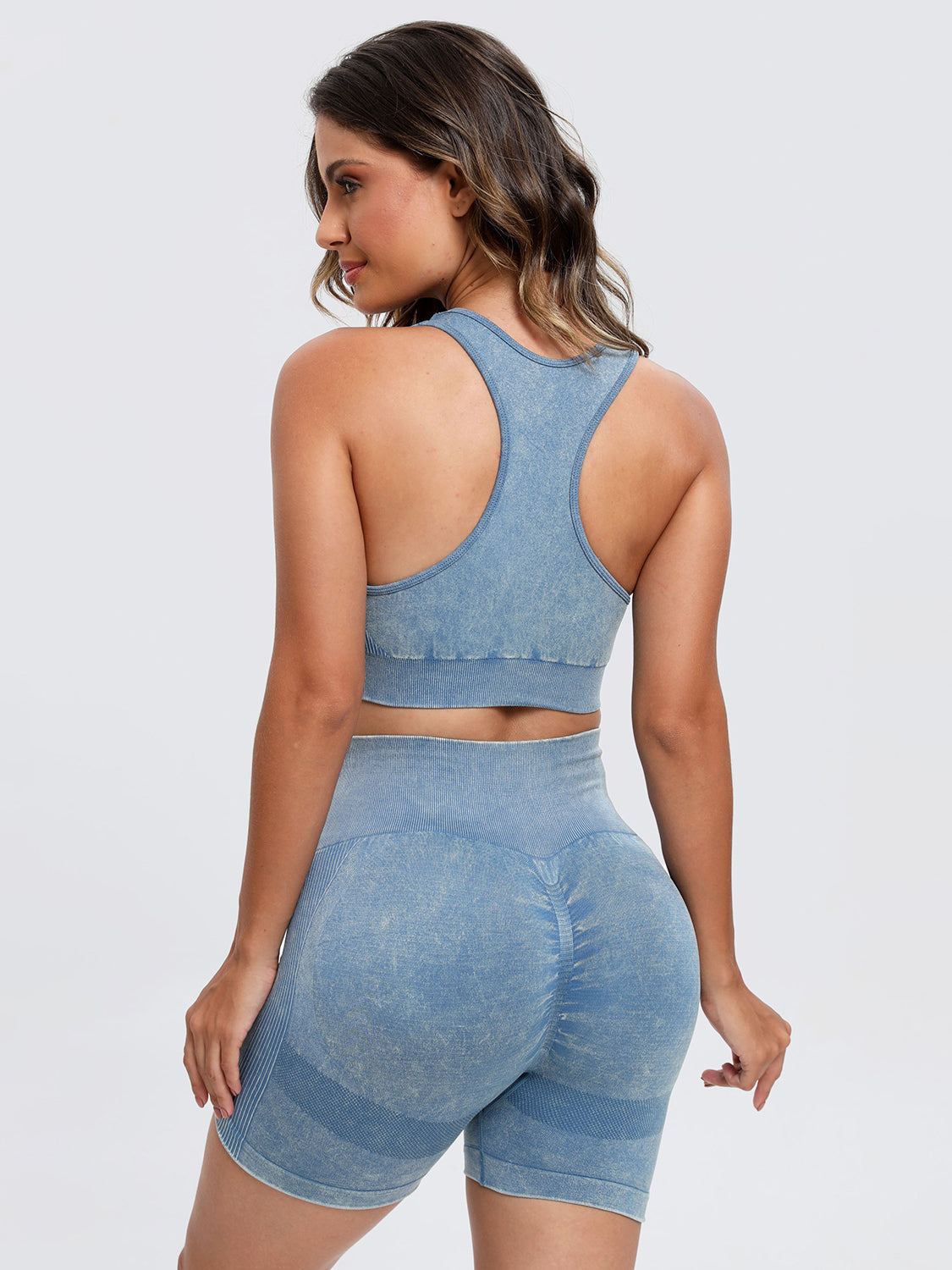 Blue Zone Planet | Scoop Neck Wide Strap Top and Shorts Active Set-TOPS / DRESSES-[Adult]-[Female]-2022 Online Blue Zone Planet