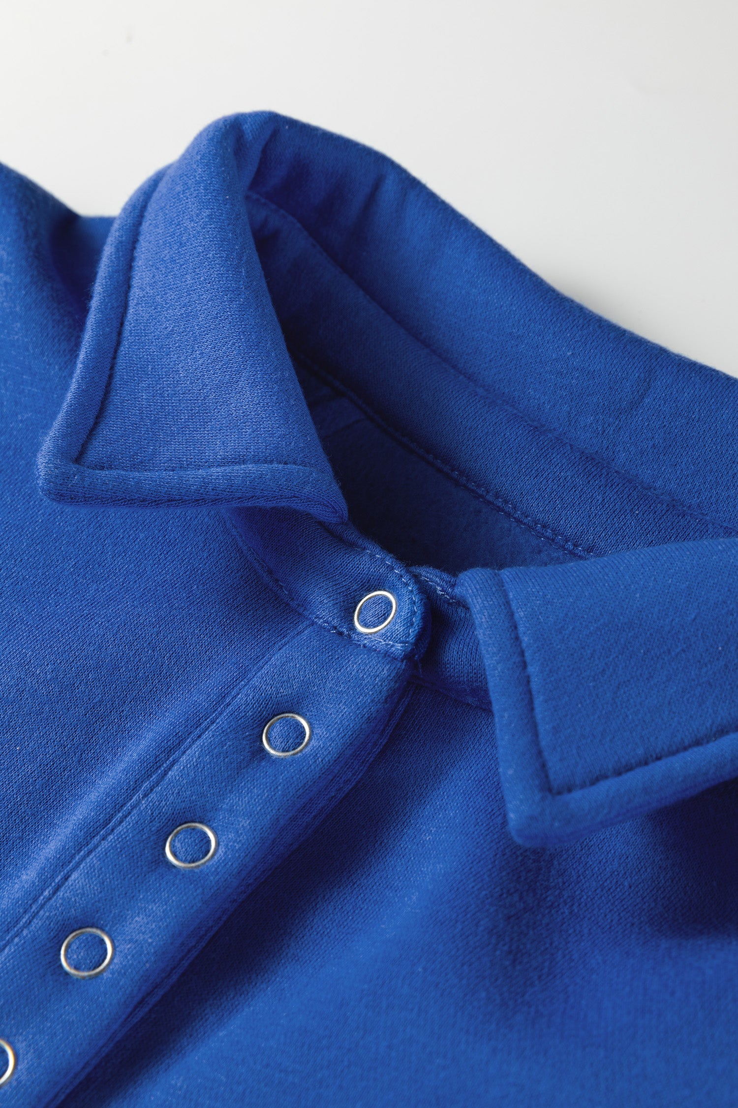 Sky Blue Button up Collared Exposed Seam Chic Sweatshirt-Tops/Sweatshirts & Hoodies-[Adult]-[Female]-2022 Online Blue Zone Planet