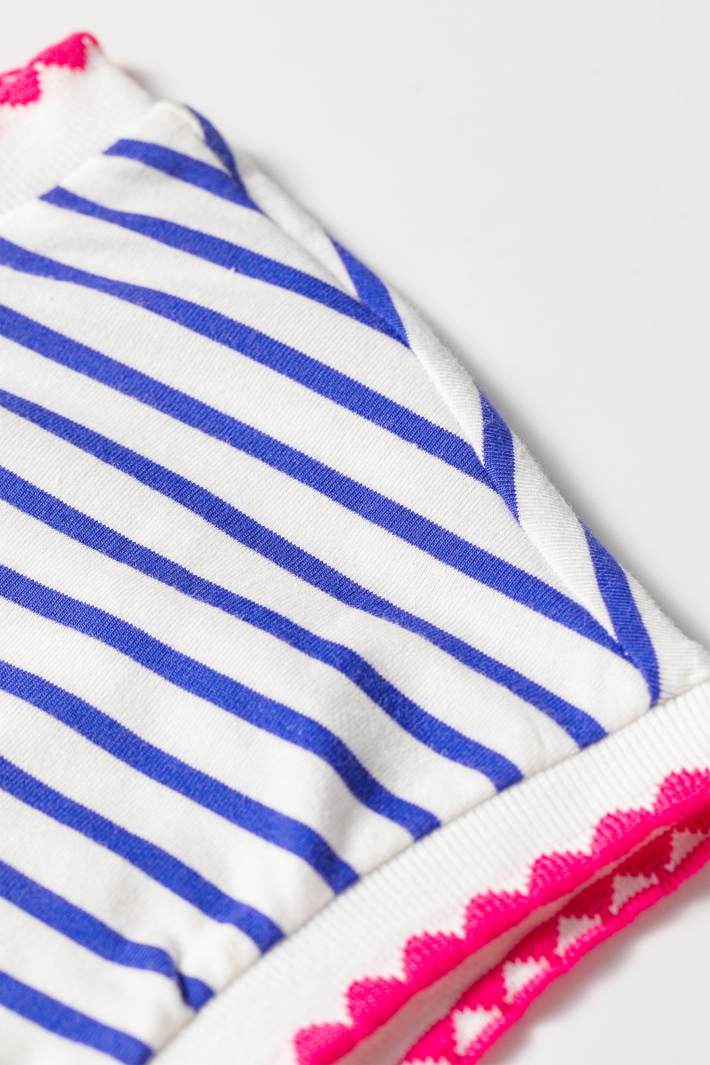 Blue Stripe Contrast Trim Round Neck Cap Sleeve Tee-Tops/Tops & Tees-[Adult]-[Female]-2022 Online Blue Zone Planet
