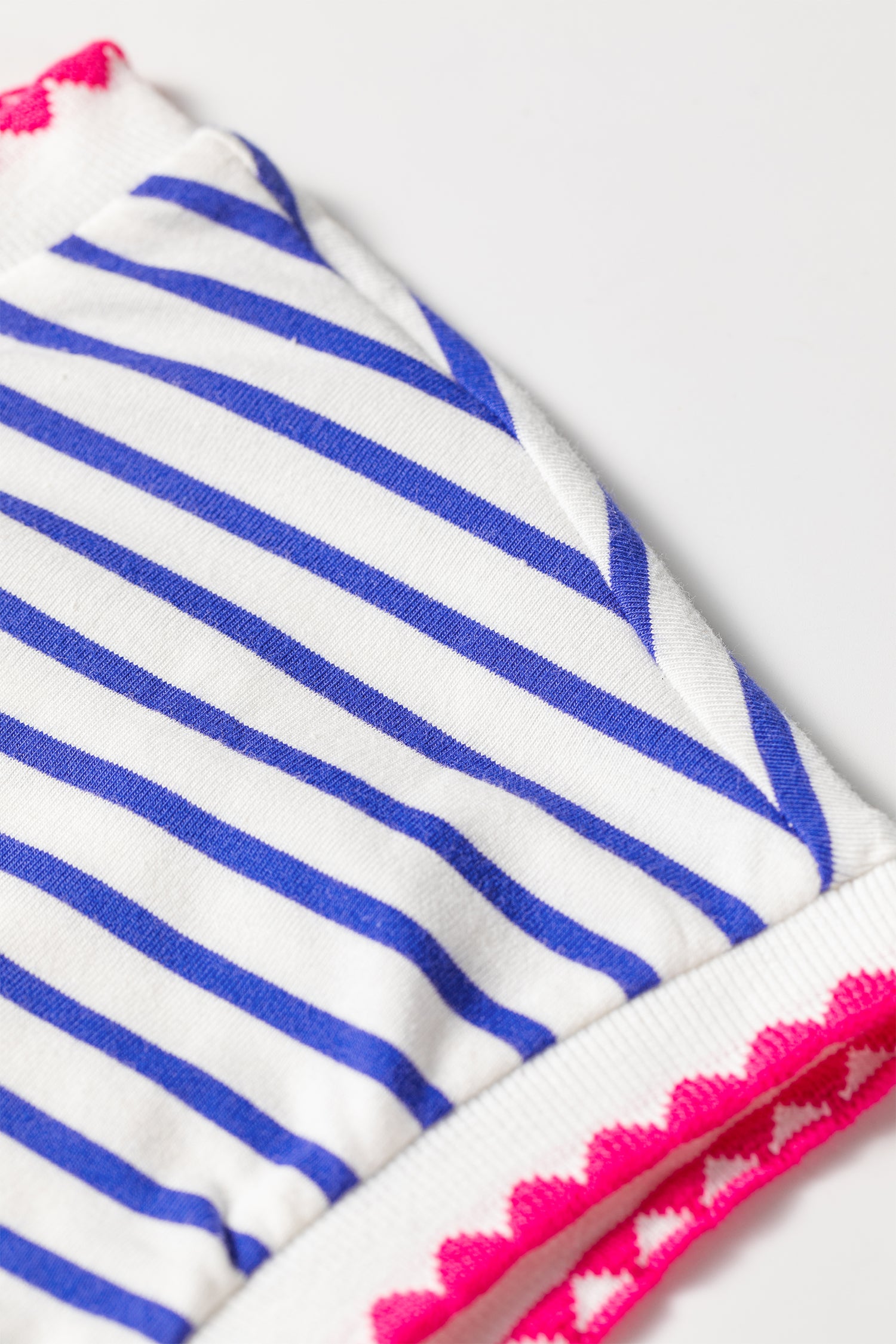 Blue Stripe Contrast Trim Round Neck Cap Sleeve Tee-Tops/Tops & Tees-[Adult]-[Female]-2022 Online Blue Zone Planet