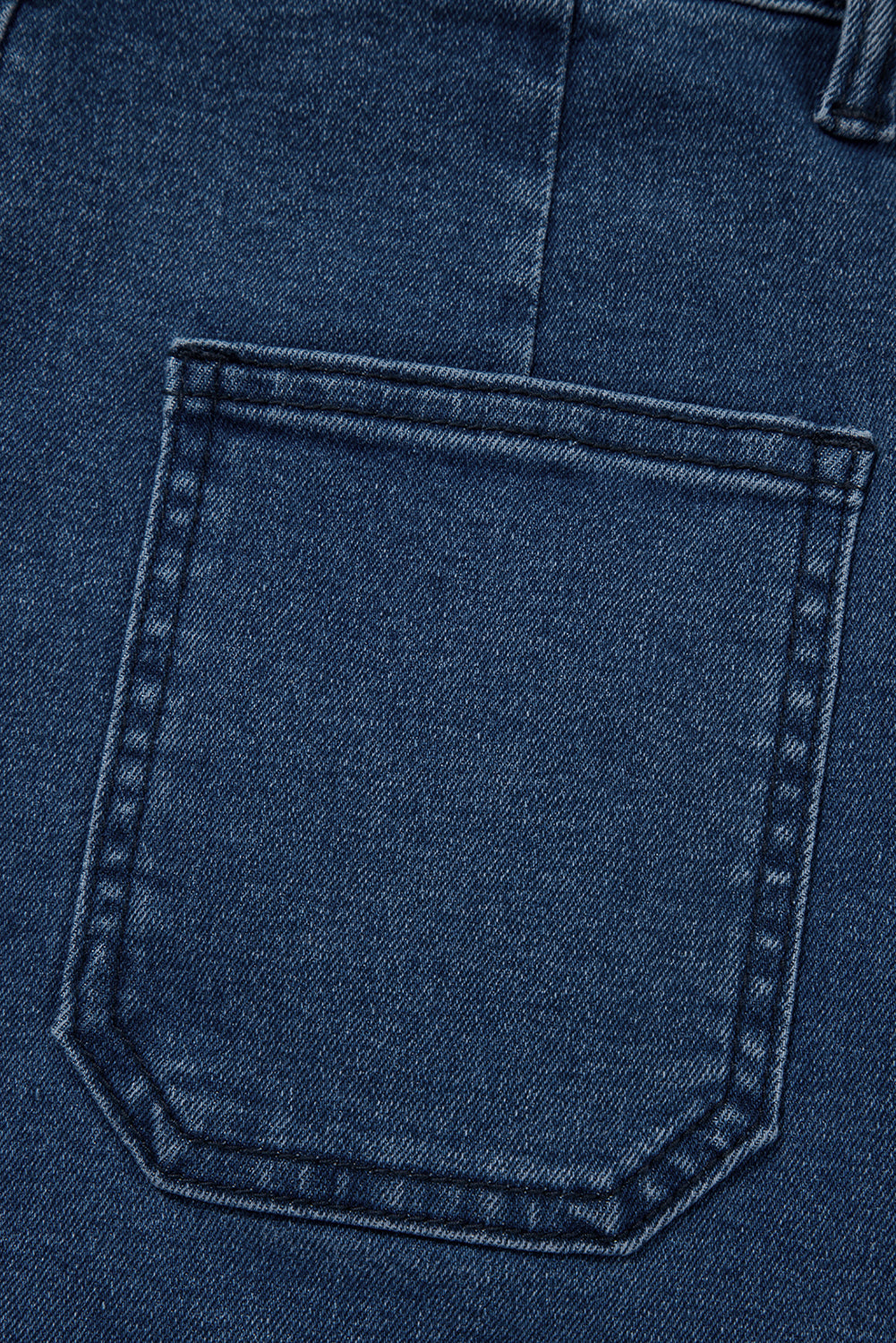 Sail Blue Scalloped Hemline Acid Wash High Waist Denim Shorts-Bottoms/Denim Shorts-[Adult]-[Female]-2022 Online Blue Zone Planet