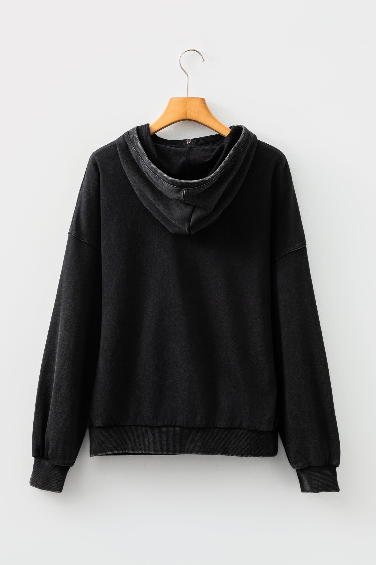 Elmwood Half Zip Kangaroo Pocket Mineral Wash Baggy Hoodie-Tops / Dresses-[Adult]-[Female]-2022 Online Blue Zone Planet