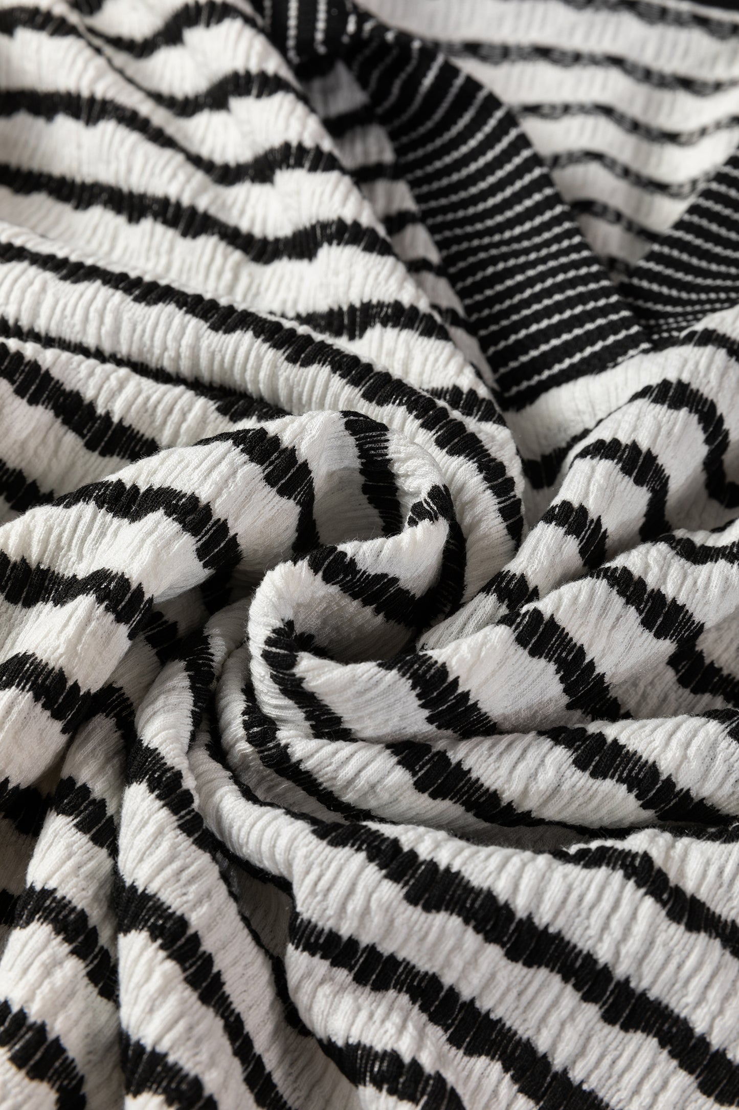 White Stripe Collared Pullover Top and Drawstring Pant Set