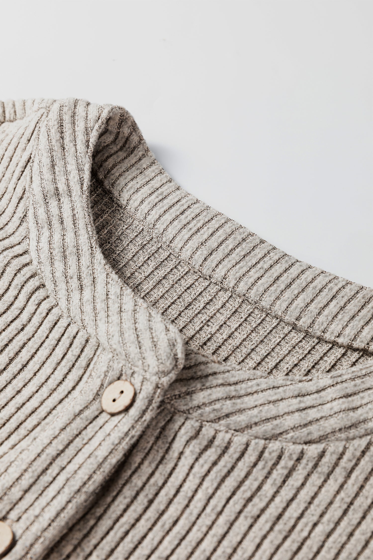 Simply Taupe Plus Size Ribbed Knit Kangaroo Pocket Henley Long Sleeve Top-Plus Size/Plus Size Tops/Plus Size Long Sleeve Tops-[Adult]-[Female]-2022 Online Blue Zone Planet