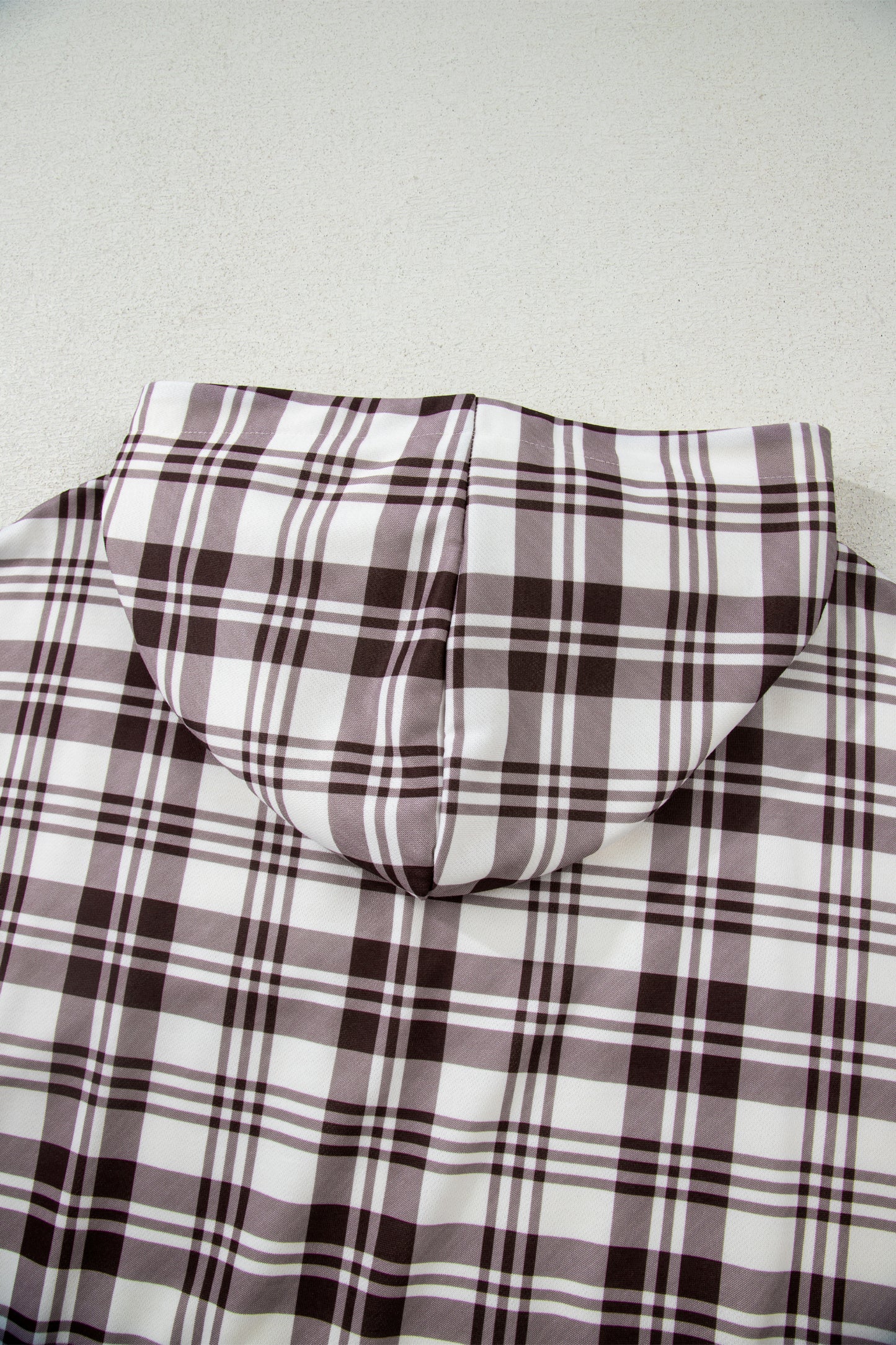 Beige Plaid Patchwork Side Slit Sweatshirt-Tops / Dresses-[Adult]-[Female]-2022 Online Blue Zone Planet