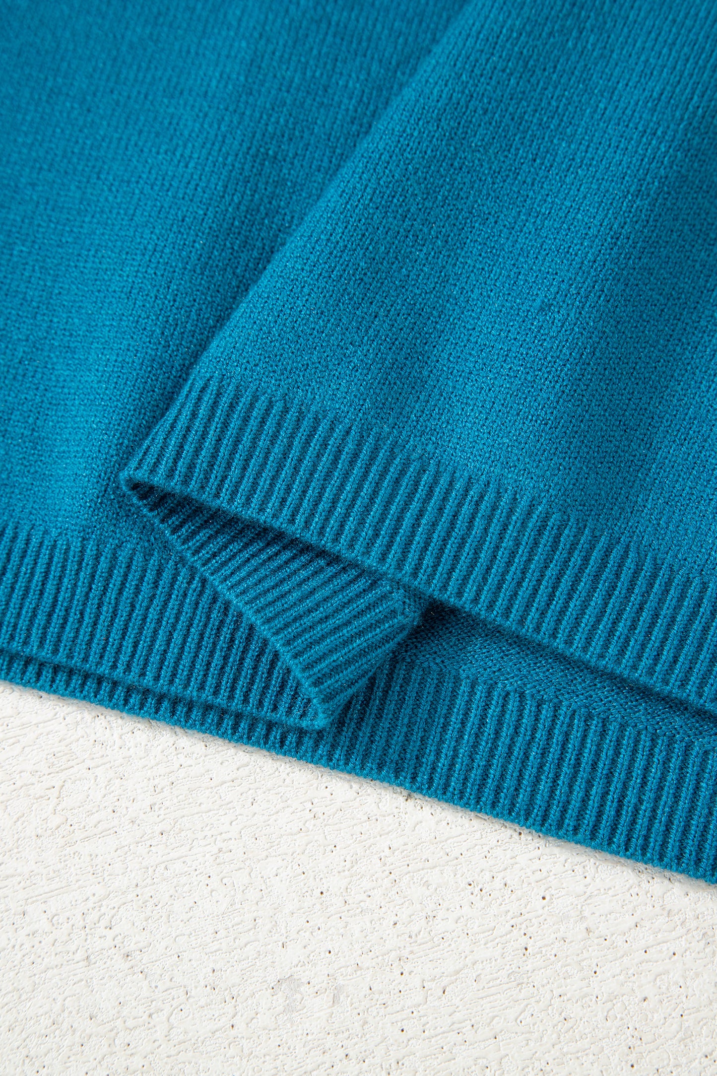 Light Blue Horse Shoe Embroidered Loose Short Sleeve Sweater-TOPS / DRESSES-[Adult]-[Female]-2022 Online Blue Zone Planet