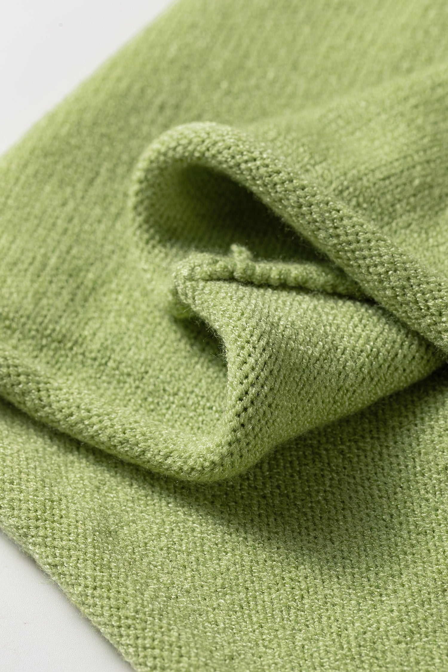 Meadow Mist Green Unique Fish Knit Oversized Round Neck Sweater-Sweaters & Cardigans/Sweaters-[Adult]-[Female]-2022 Online Blue Zone Planet