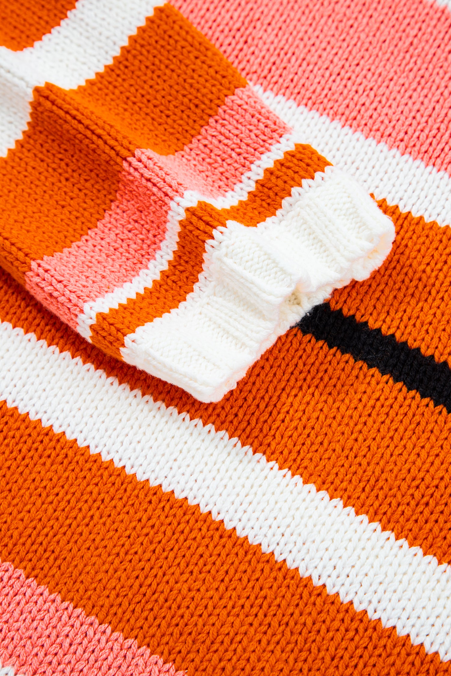 Orange Stripe Drop Shoulder Cropped Pullover Sweater-TOPS / DRESSES-[Adult]-[Female]-2022 Online Blue Zone Planet