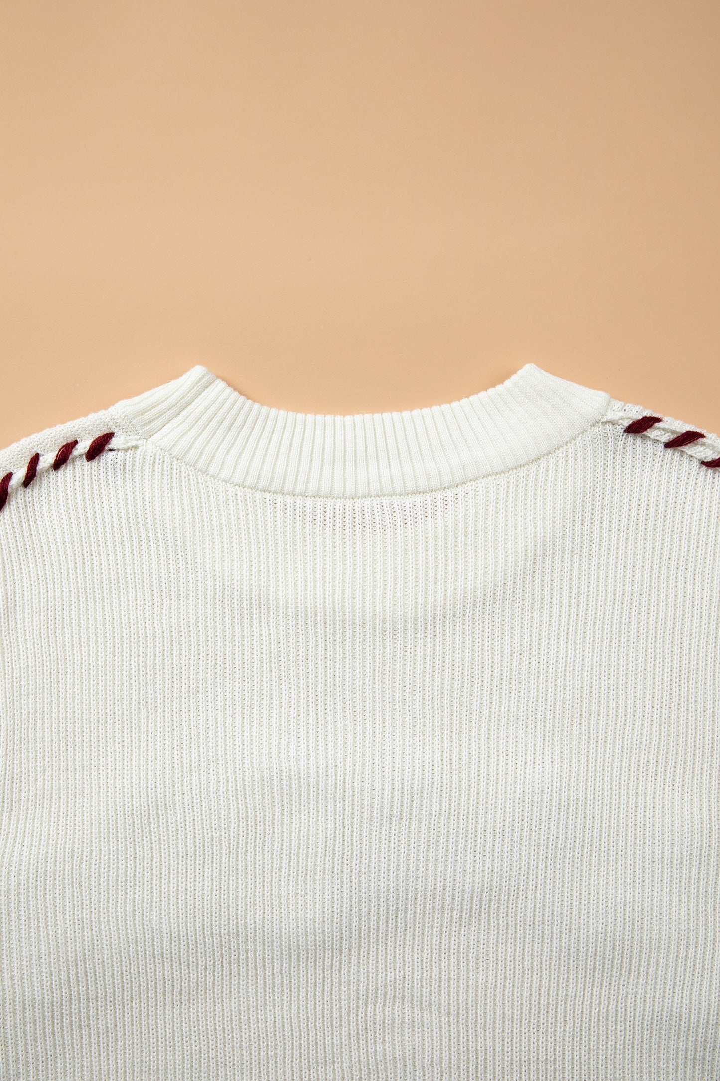 Beige Drop Shoulder Game Day Letter Print Pullover Sweater-TOPS / DRESSES-[Adult]-[Female]-2022 Online Blue Zone Planet