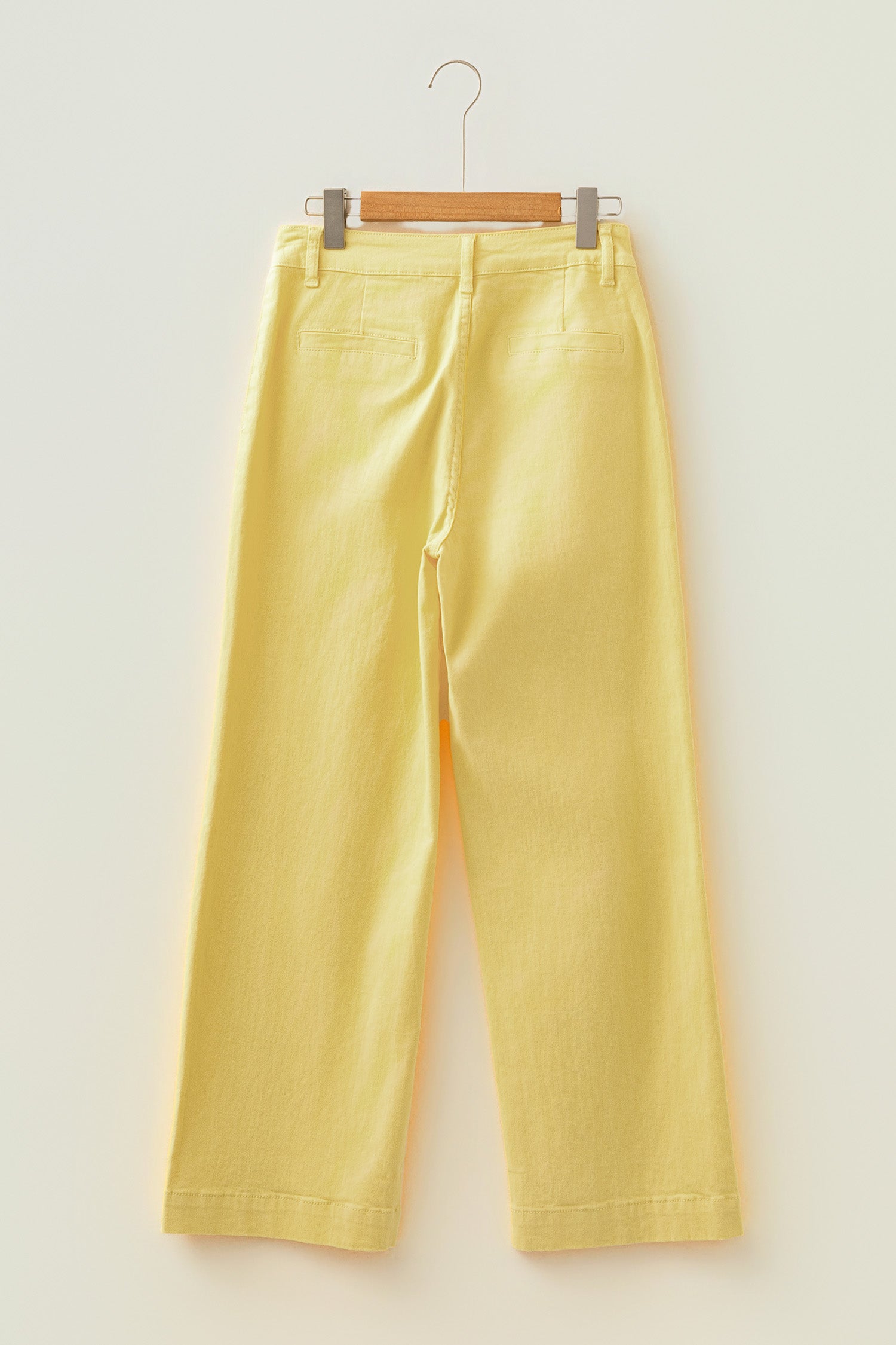White Solid Color Scalloped Patch Pocket Shift Jeans-Bottoms/Jeans-[Adult]-[Female]-2022 Online Blue Zone Planet
