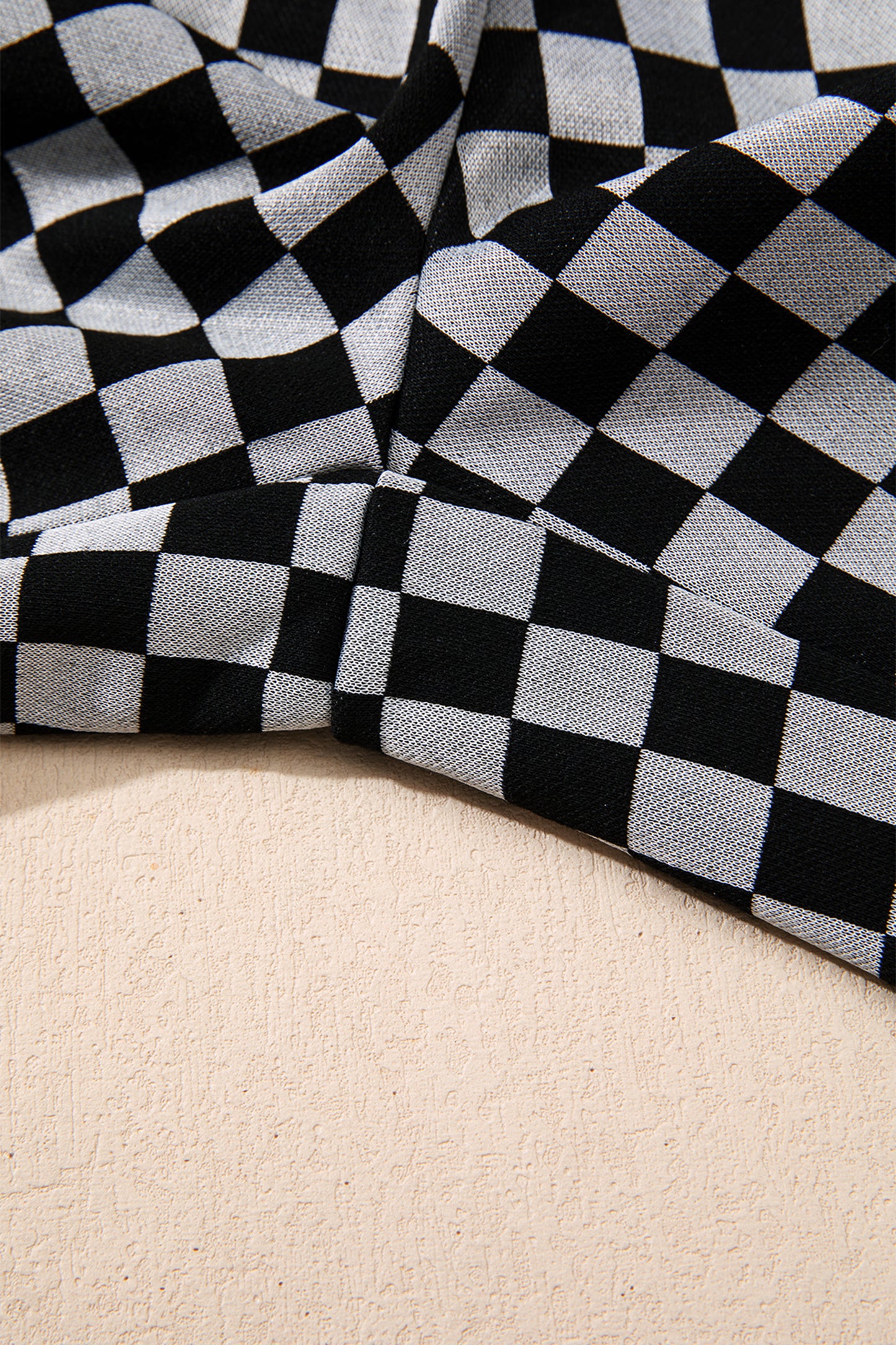 White Checkerboard Drawstring Waist Casual Pants-Bottoms/Pants & Culotte-[Adult]-[Female]-2022 Online Blue Zone Planet