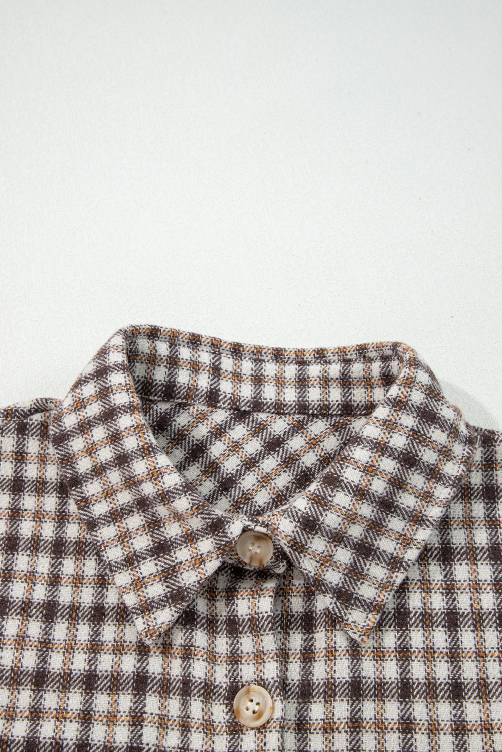 Casual Contrast Corduroy Flap Pocket Patchwork Plaid Shacket-Outerwear/Plaid Shackets-[Adult]-[Female]-2022 Online Blue Zone Planet