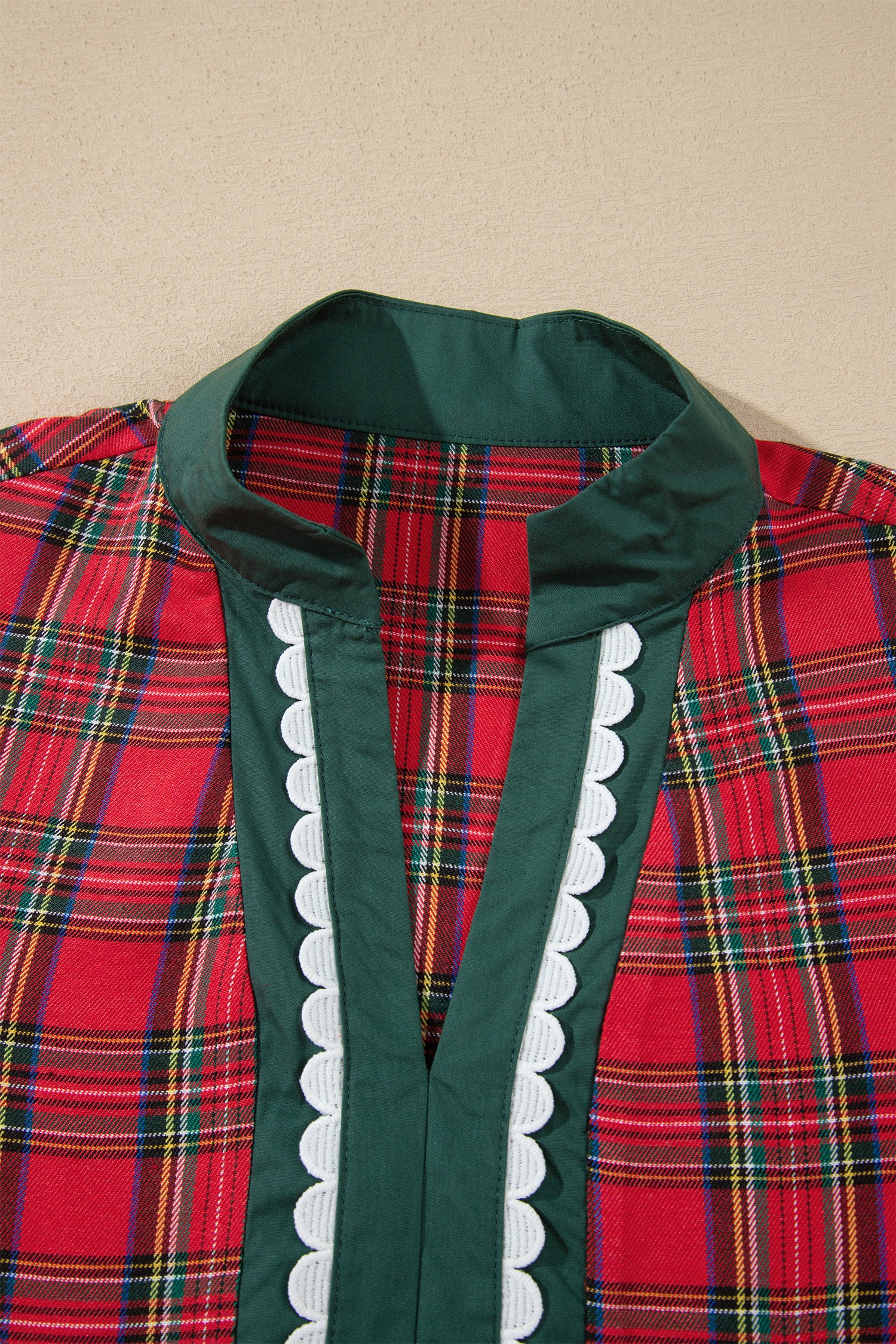 Red Plaid Mini Mini Shift Style Short Sleeve Dress-TOPS / DRESSES-[Adult]-[Female]-2022 Online Blue Zone Planet