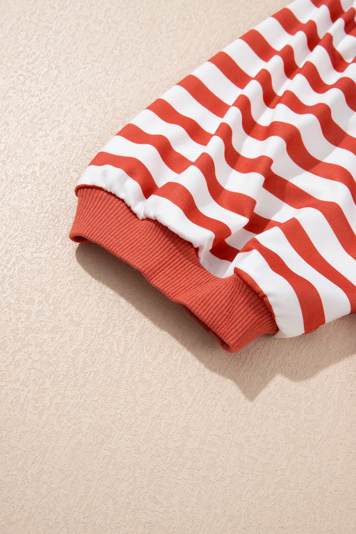Orange Stripe Short Bubble Sleeve T Shirt-Tops/Tops & Tees-[Adult]-[Female]-2022 Online Blue Zone Planet