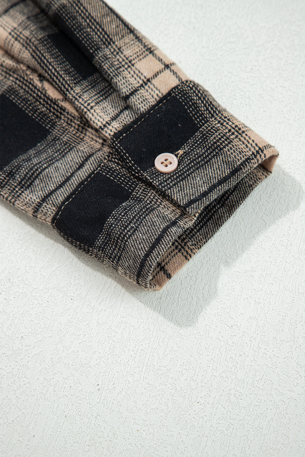 Multicolour Retro Plaid Double Flap Pocket Brushed Shacket-Outerwear/Plaid Shackets-[Adult]-[Female]-2022 Online Blue Zone Planet