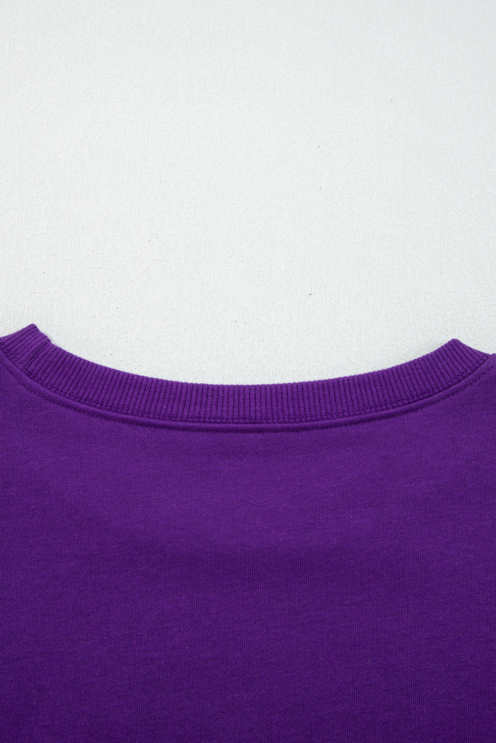Tillandsia Purple Varsity Stripe Detail Drop Shoulder Pullover Mini Skirt Set-Two Piece Sets/Two Piece Dresses-[Adult]-[Female]-2022 Online Blue Zone Planet