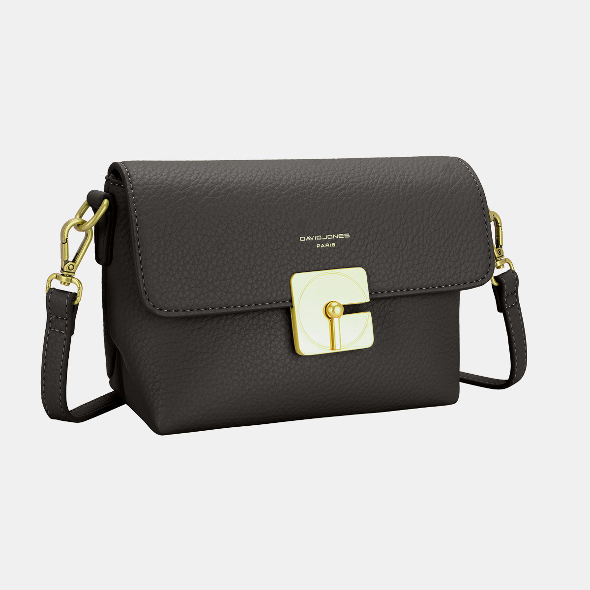 David Jones PU Leather Crossbody Bag-HANDBAGS-[Adult]-[Female]-Black-One Size-2022 Online Blue Zone Planet