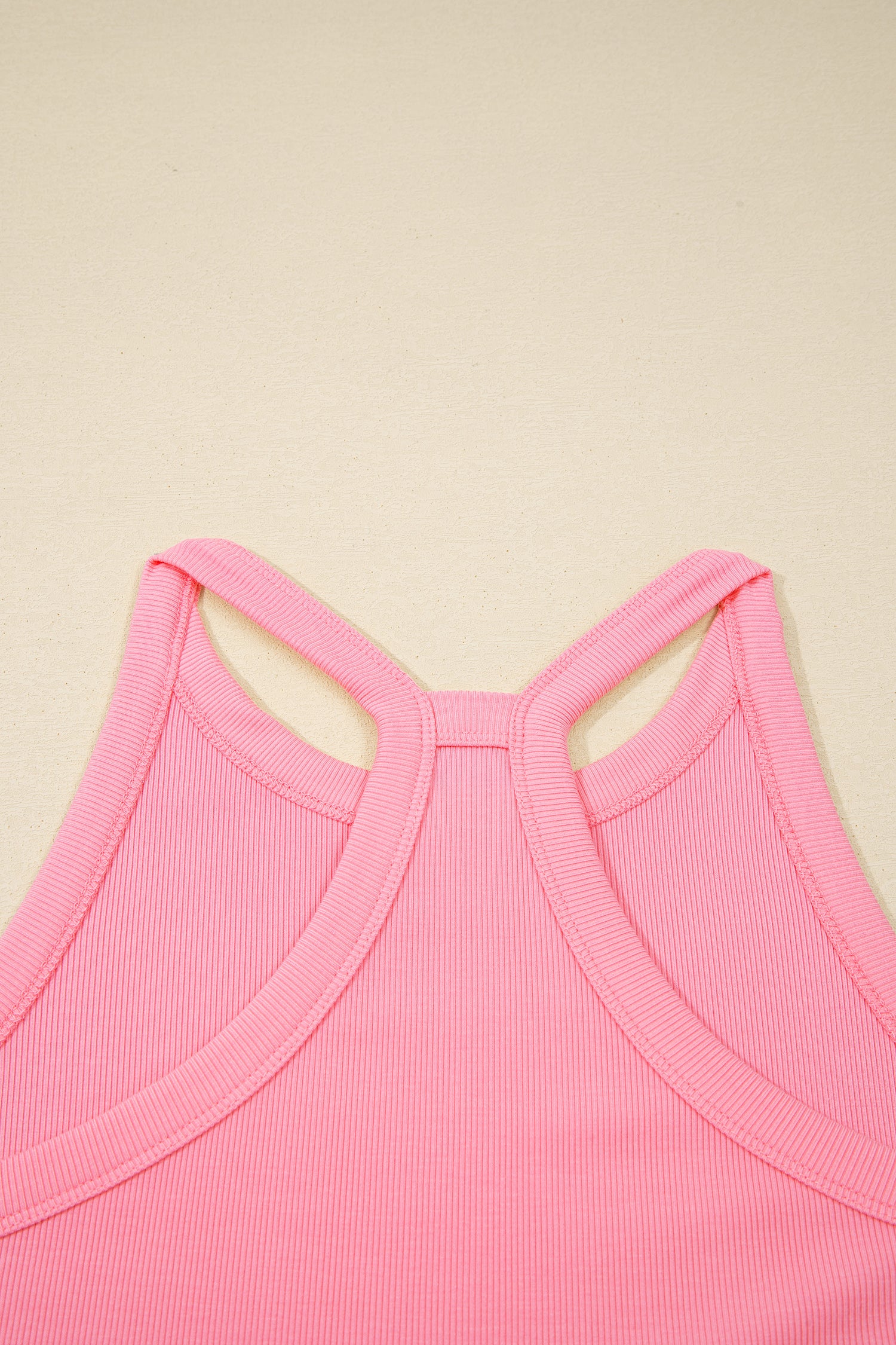Sachet Pink Slim Tank Top Elastic Waist Mini Skort 2pcs Outfit-Two Piece Sets/Two Piece Dresses-[Adult]-[Female]-2022 Online Blue Zone Planet