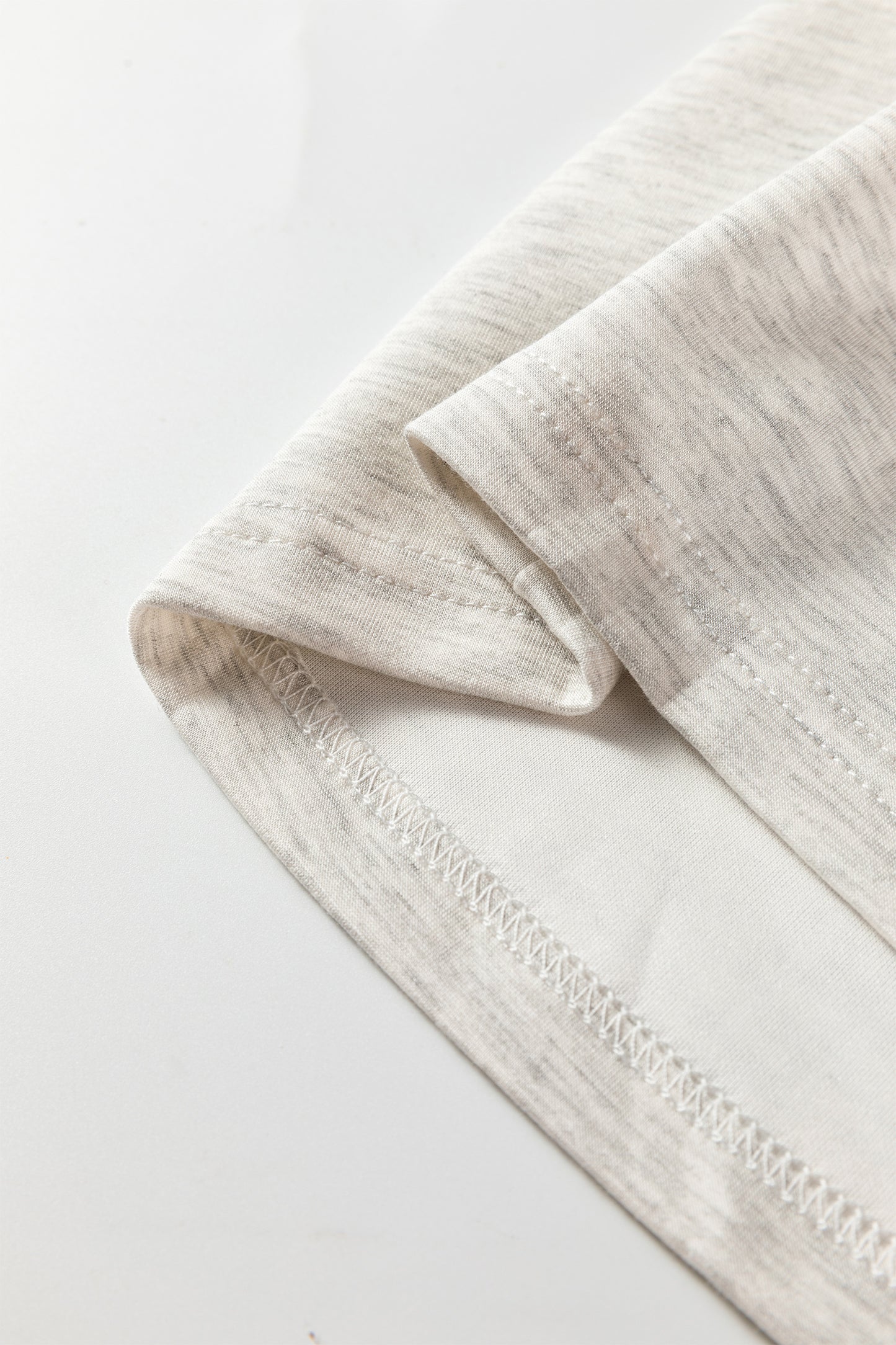 Light Grey Long Sleeve High Neck Slim Top Smocked Waist Central Seam Pants Set-Two Piece Sets/Pant Sets-[Adult]-[Female]-2022 Online Blue Zone Planet