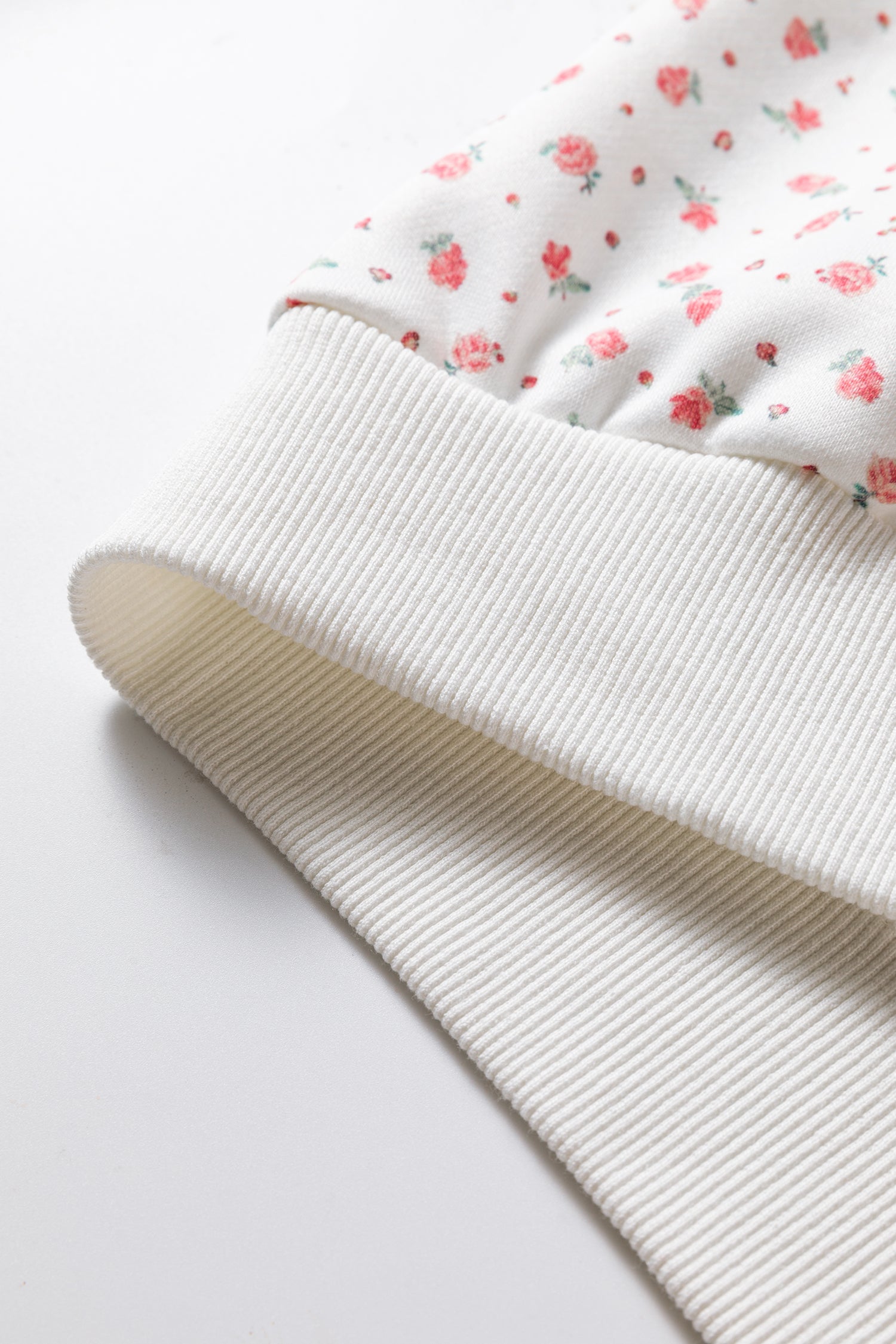 Pink Floral Print Kangaroo Pocket Hoodie Sheath Sweatpants Set-Tops / Dresses-[Adult]-[Female]-2022 Online Blue Zone Planet