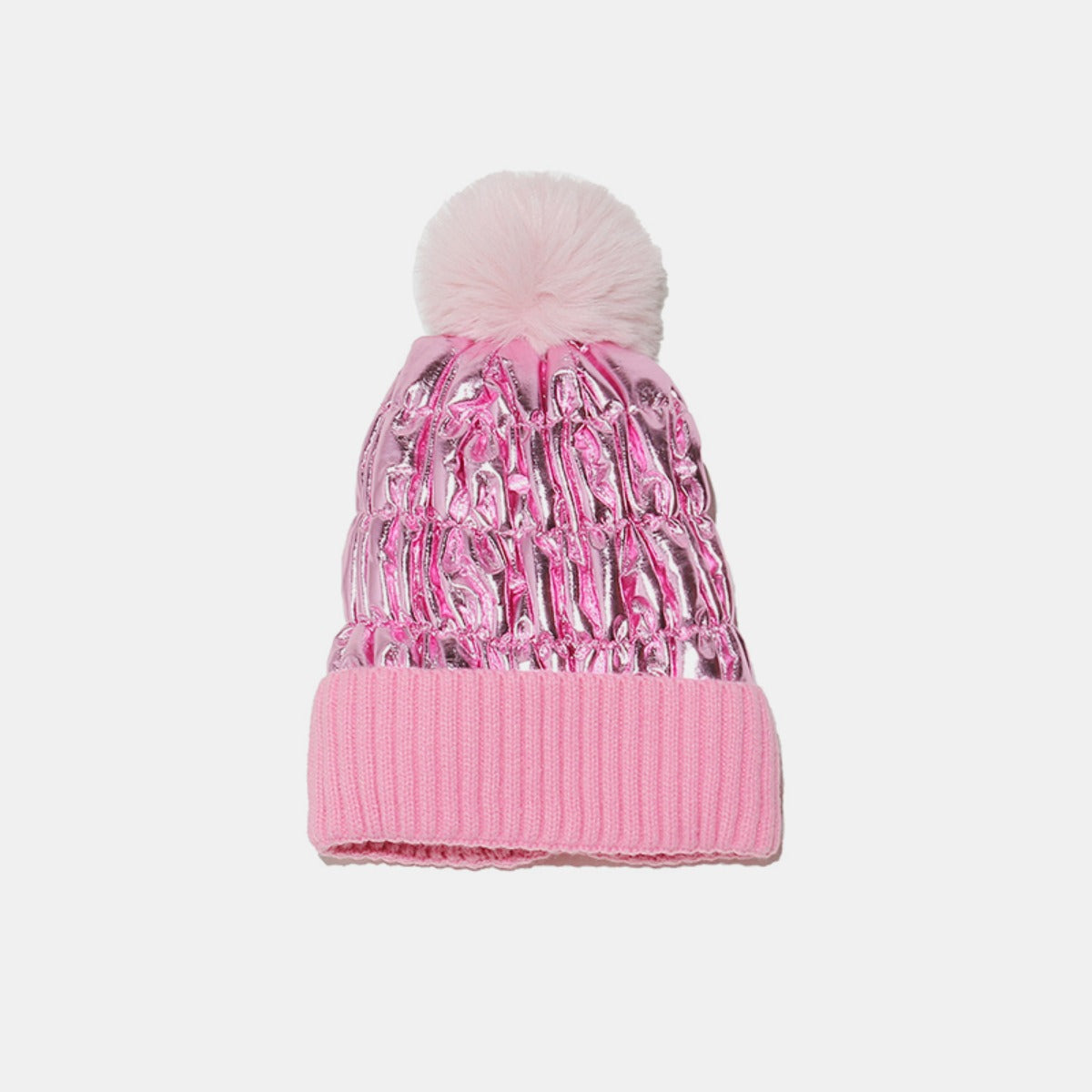 Thermal Knit Hat with Pompom-HATS-[Adult]-[Female]-Fuchsia Pink-One Size-2022 Online Blue Zone Planet