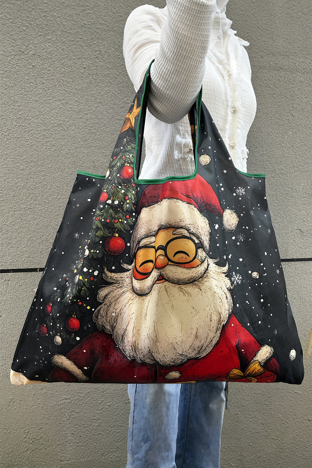 Bluing Large Foldable Christmas Holiday Reusable Oxford Bag-Shoes & Bags/Shoulder Bags-[Adult]-[Female]-2022 Online Blue Zone Planet