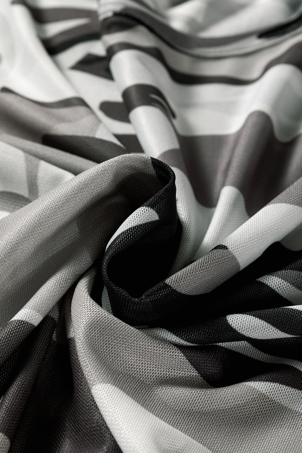 Green Western Fashion Camouflage Print Mesh Long Sleeve Top-Tops/Long Sleeve Tops-[Adult]-[Female]-2022 Online Blue Zone Planet