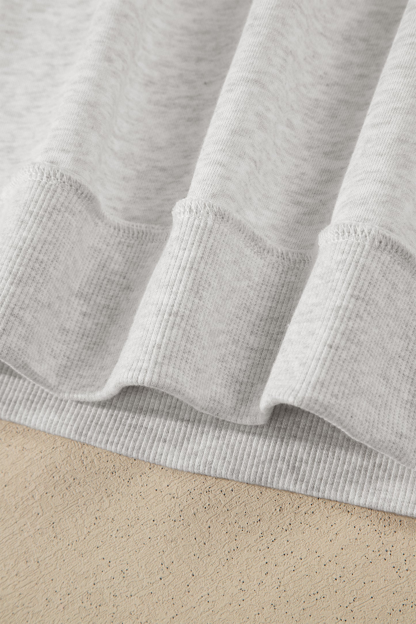 Light Grey Exposed Seam Detail Mock Neck Tee-Tops/Tops & Tees-[Adult]-[Female]-2022 Online Blue Zone Planet