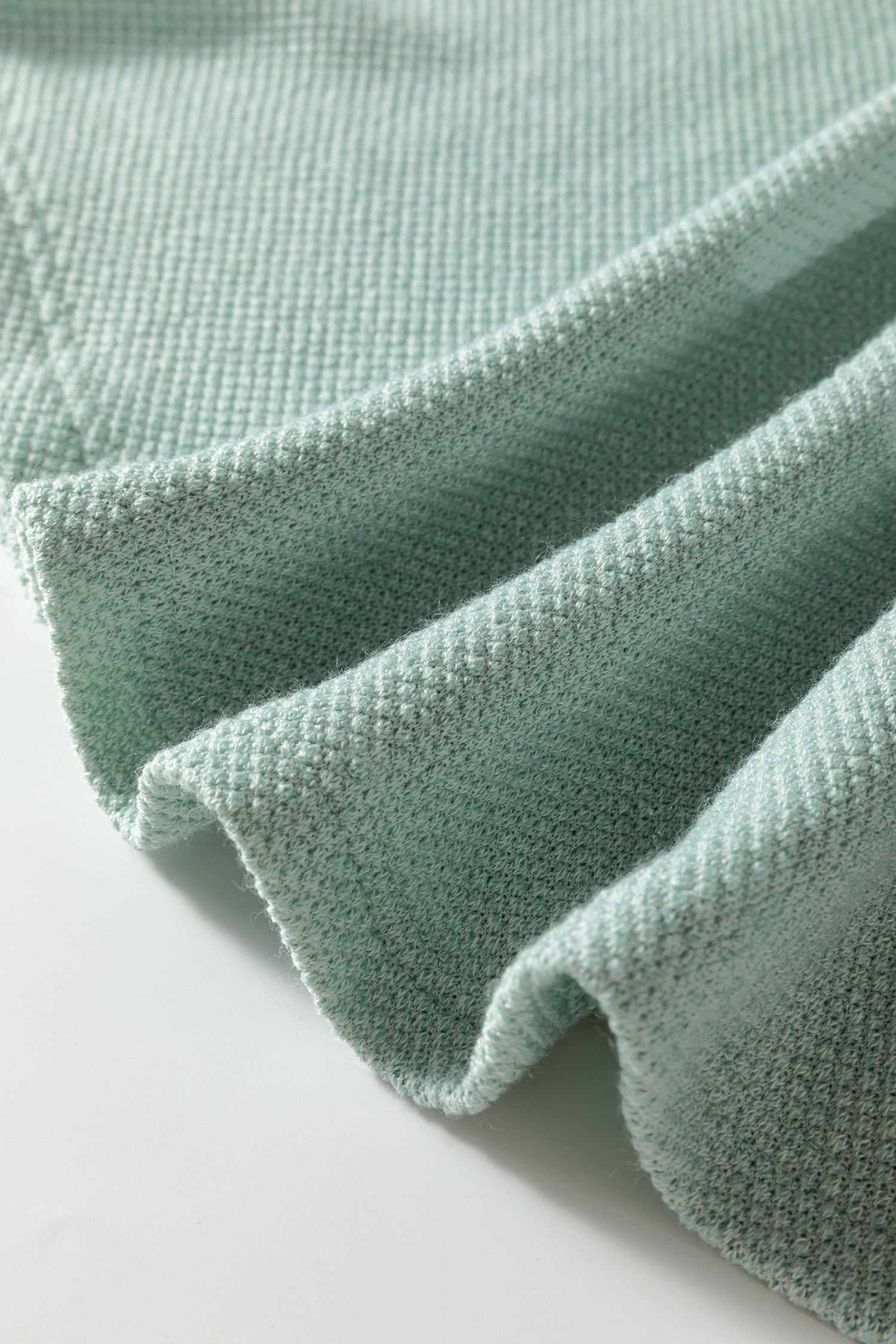 Moonlight Jade Textured Raglan Sleeve Knit Loose Top-Tops/Long Sleeve Tops-[Adult]-[Female]-2022 Online Blue Zone Planet