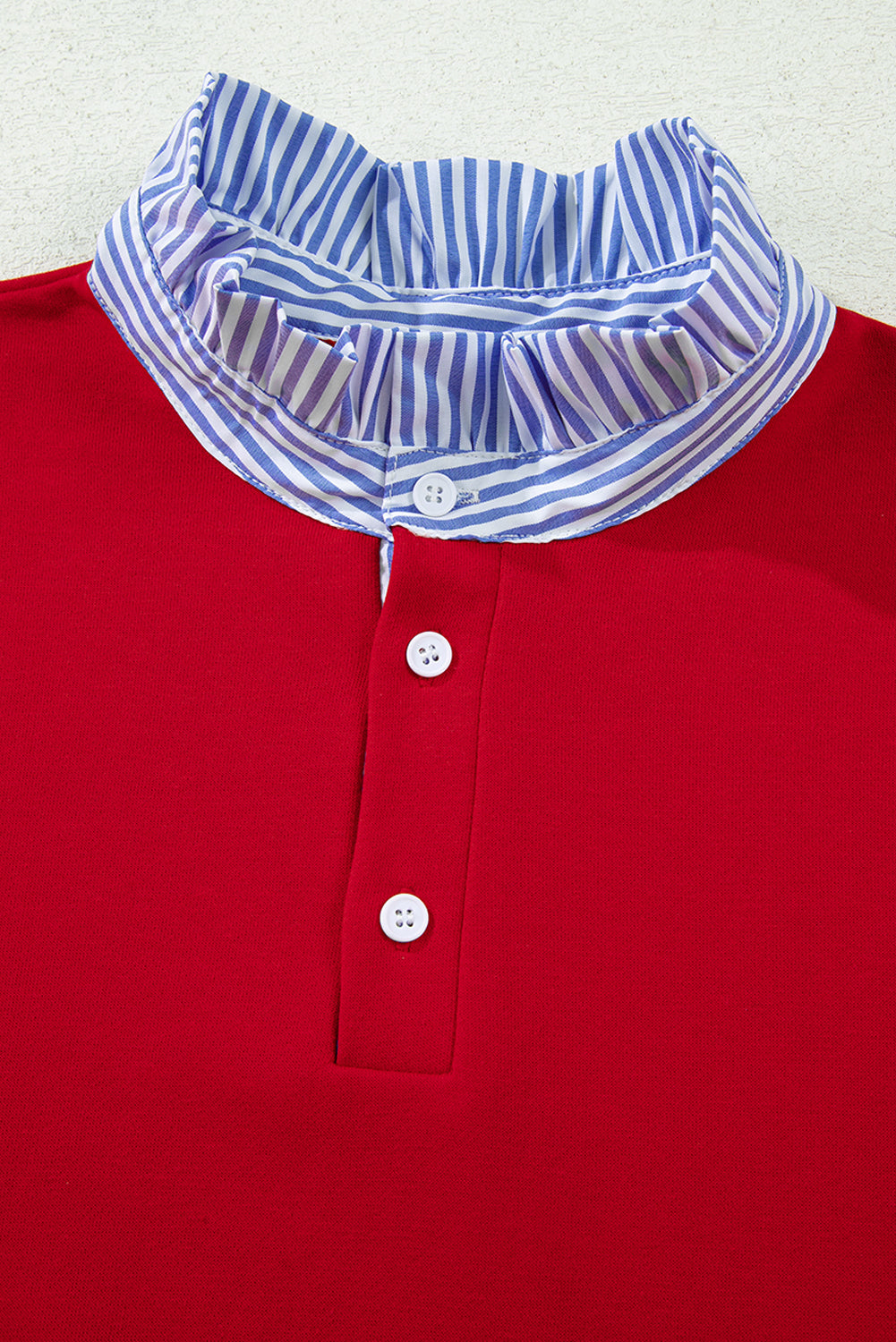 Racing Red Striped Collar Patchwork Satin Bow Sweatshirt and Shorts Set-Two Piece Sets/Short Sets-[Adult]-[Female]-2022 Online Blue Zone Planet