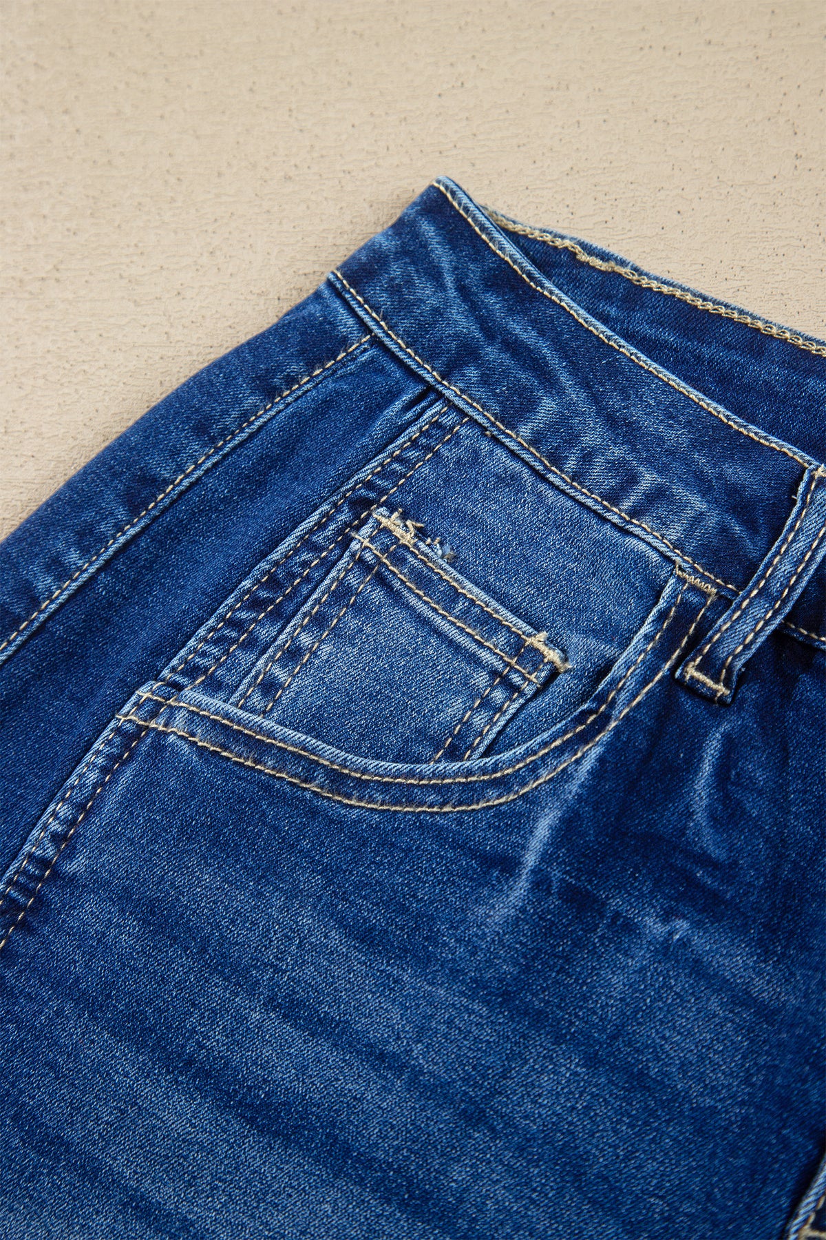 Sail Blue Raw Hem Turnup Loose Ankle-length Jeans-Bottoms/Jeans-[Adult]-[Female]-2022 Online Blue Zone Planet