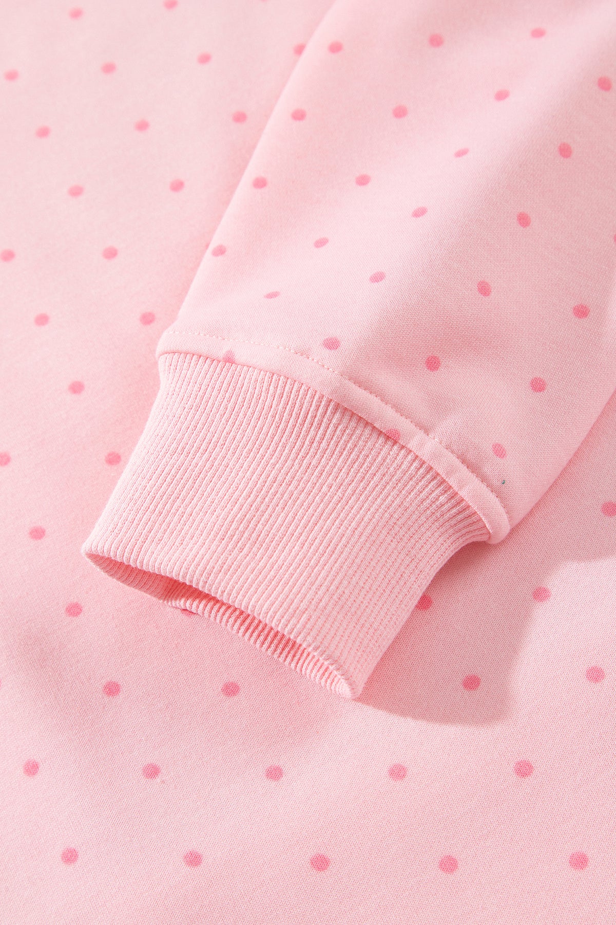 Pink Polka Dot Printed Oversized Hoodie Casual Shorts 2pcs Set-Tops / Dresses-[Adult]-[Female]-2022 Online Blue Zone Planet