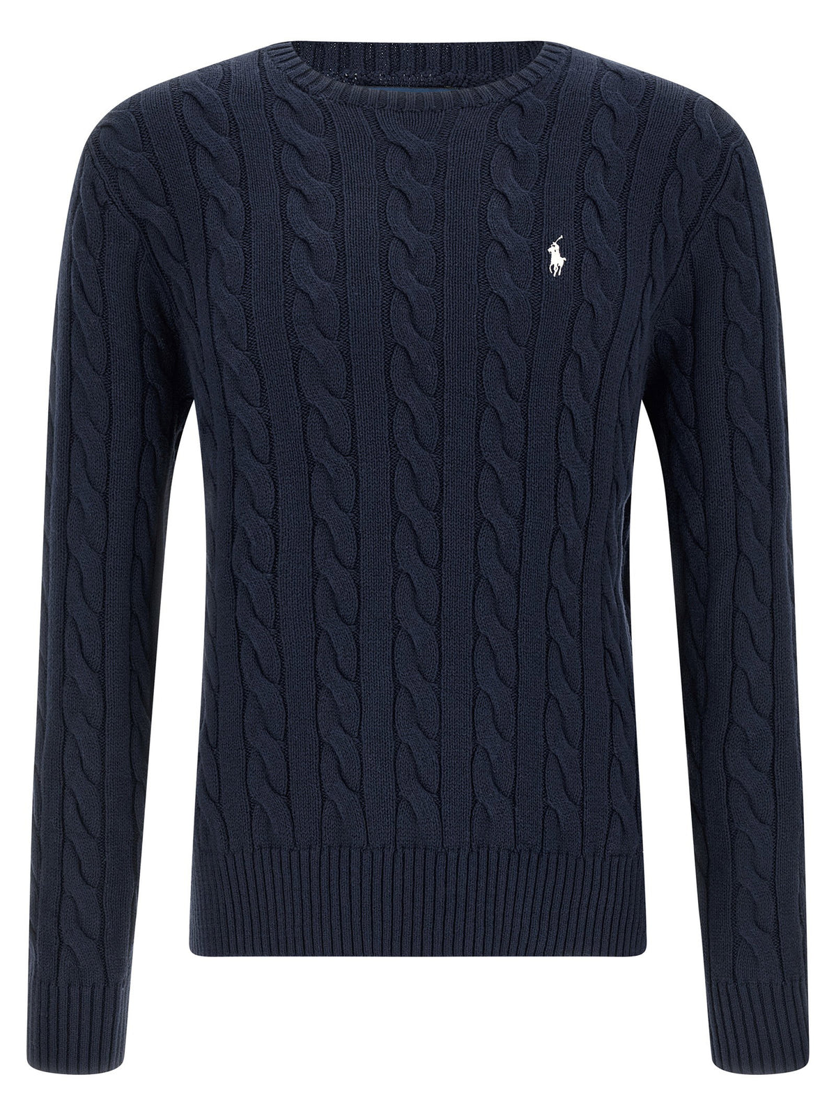 Polo Ralph Lauren Cotton Braided Sweater-TOPS / DRESSES-[Adult]-[Female]-XXL-Blue-2022 Online Blue Zone Planet