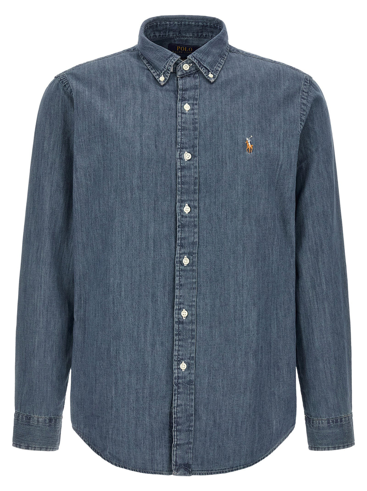 Polo Ralph Lauren Denim Shirt-Shirts-[Adult]-[Female]-L-Blue-2022 Online Blue Zone Planet