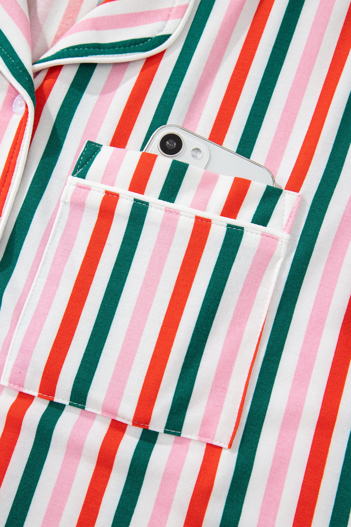 Pink Stripe Christmas Long Sleeve Shirt Style Lounge Dress-TOPS / DRESSES-[Adult]-[Female]-2022 Online Blue Zone Planet