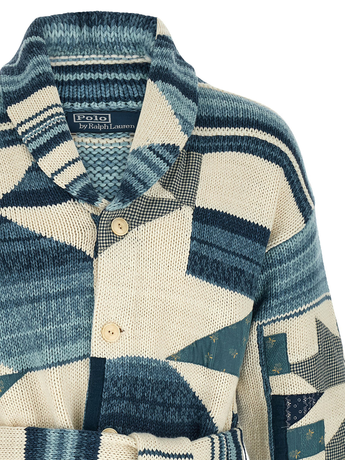 Polo Ralph Lauren Patchwork Cardigan-Topwear-[Adult]-[Female]-2022 Online Blue Zone Planet